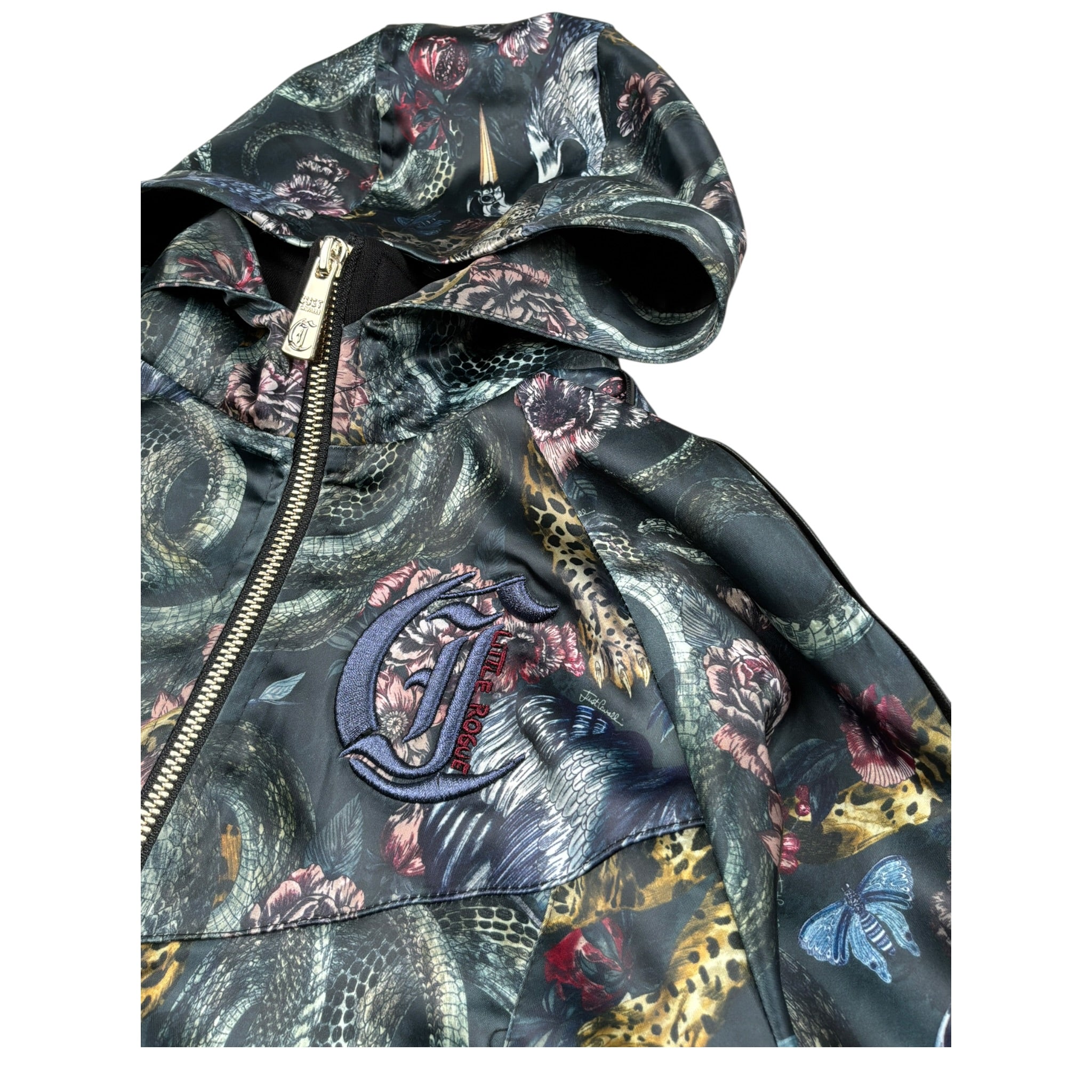 Just Cavalli Felpa con Zip E Cappuccio Stampa Fantasia Multicolor per Bambina JGA26036FE MULTICOLOR JUST CAVALLI 