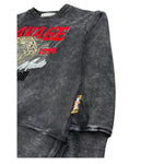 Just Cavalli Felpa Chiusa Girocollo Tint Unita con Logo Nero per Bambino JGA26064FE NERO JUST CAVALLI 
