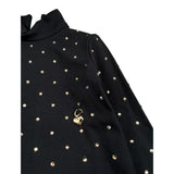 Just Cavalli Abito Manica Lunga tinta unita con Brillantini Nero per Bambina JGA26129VE NERO JUST CAVALLI 