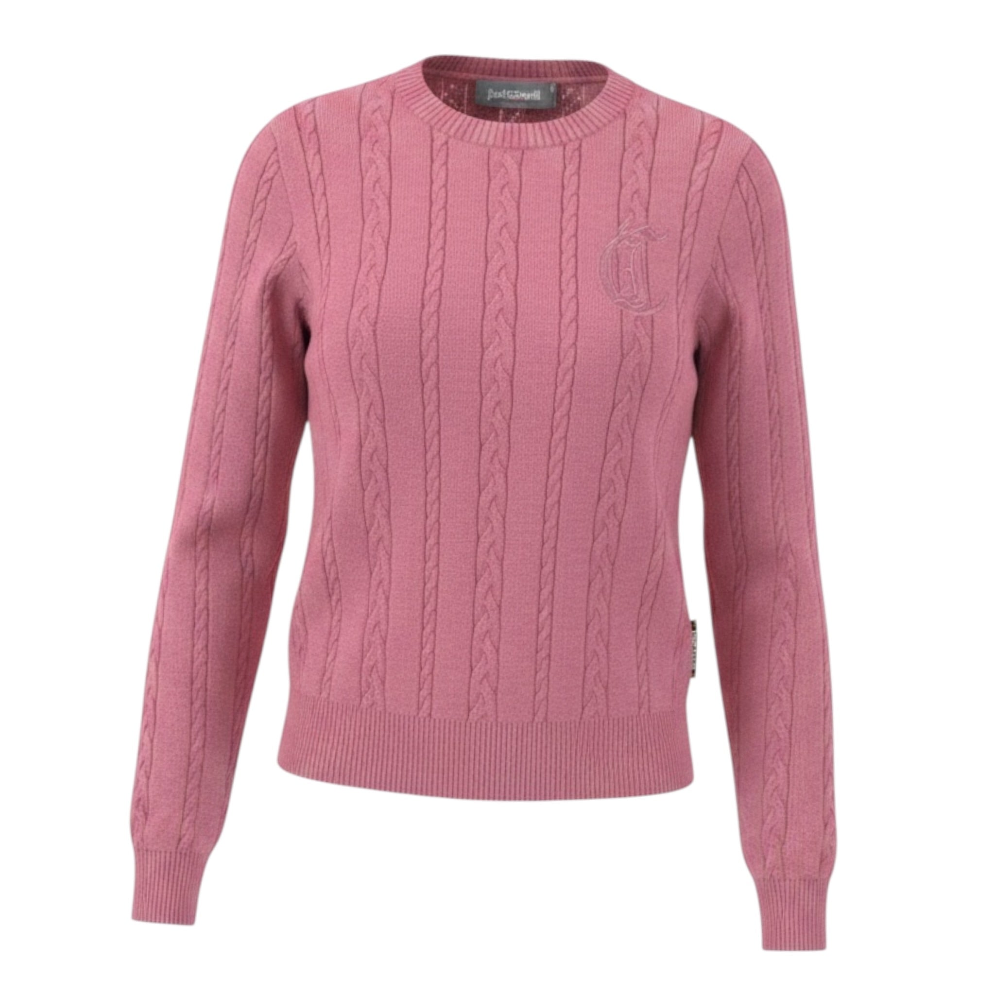 Just Cavalli Maglia tinta unita con Logo Rosa per Bambina JGA26132MA ROSA JUST CAVALLI 