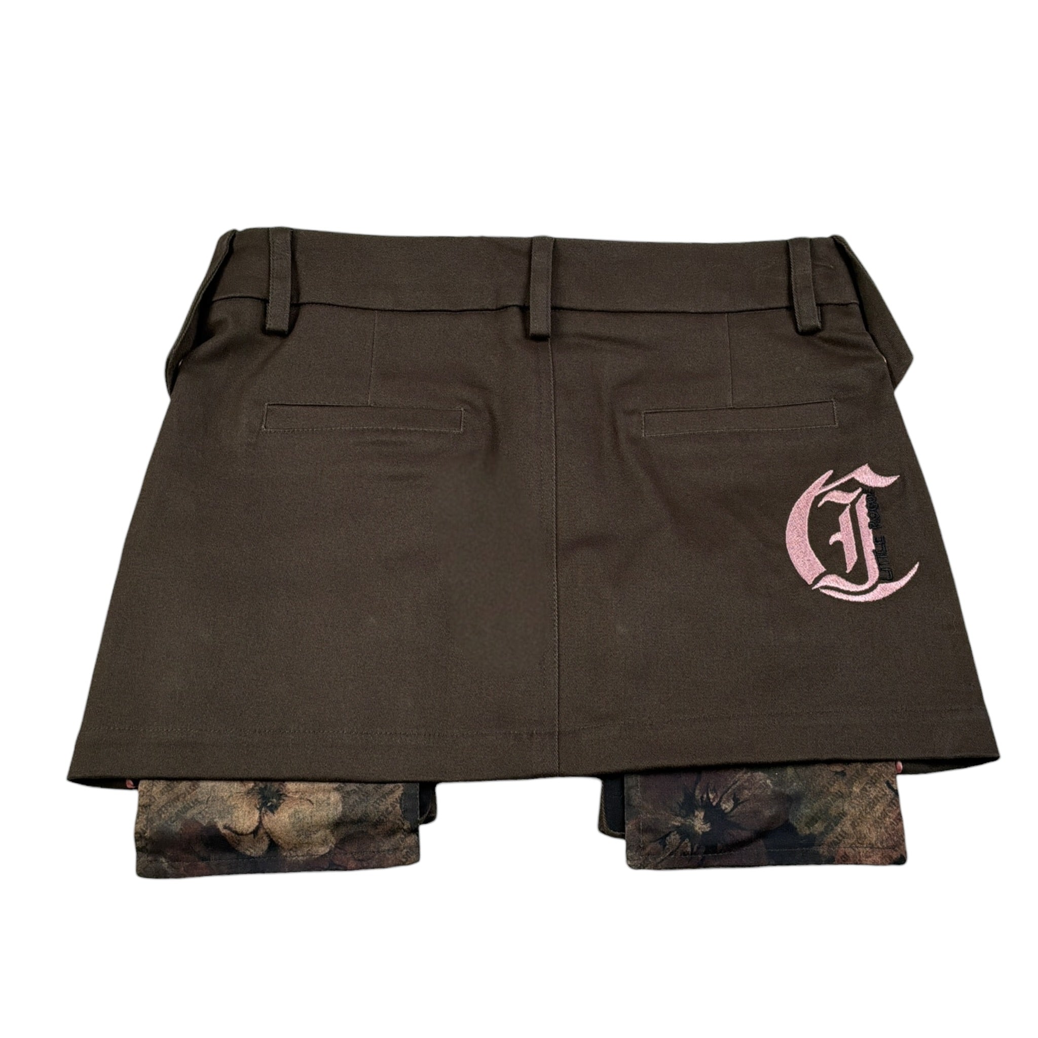 Just Cavalli Gonna tinta unita con Tasconi Marrone per Bambina JGA26133GO MARRONE JUST CAVALLI 