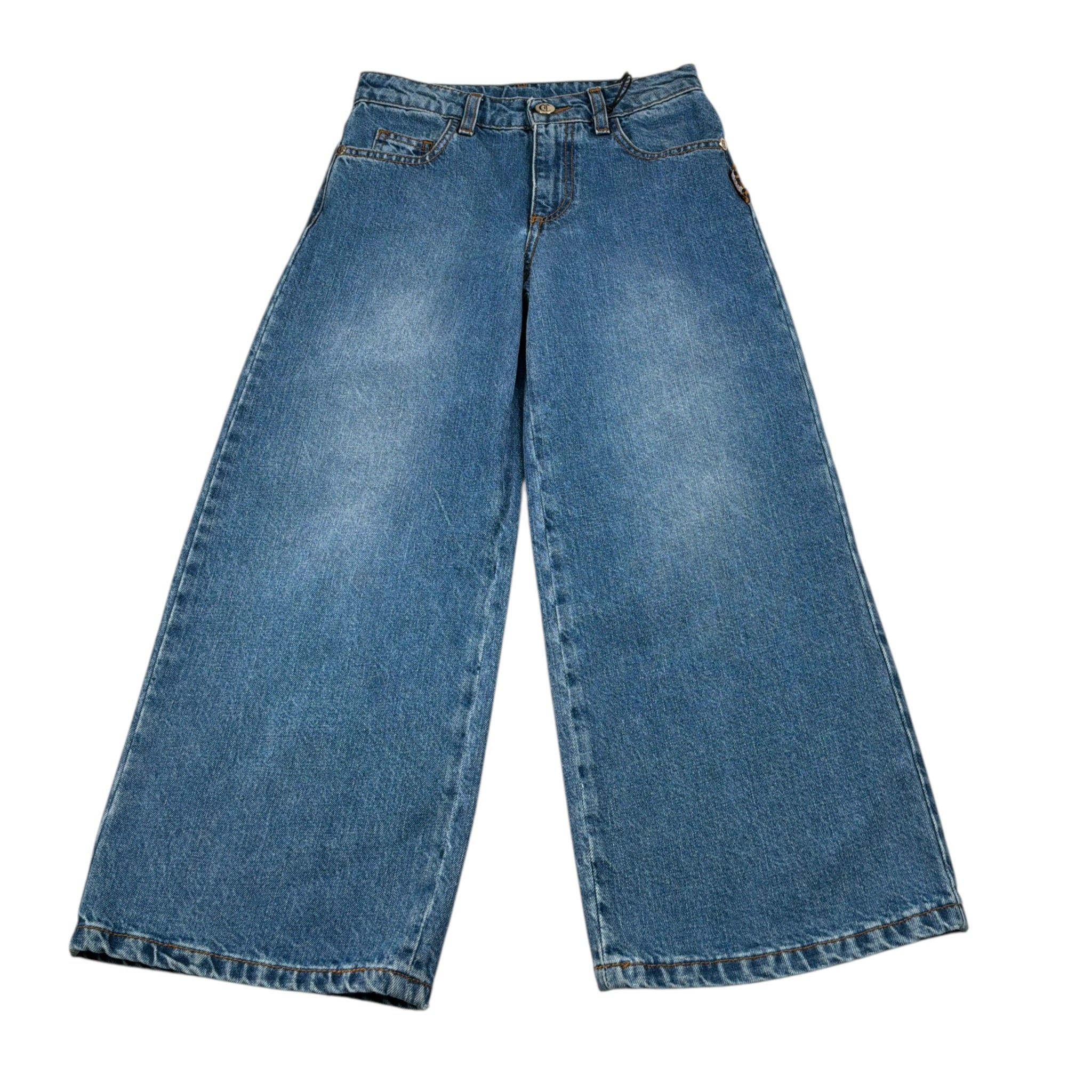 Just Cavalli Jeans tinta unita Modello Palazzo Blu per Bambina JGA26139FE BLU JUST CAVALLI 