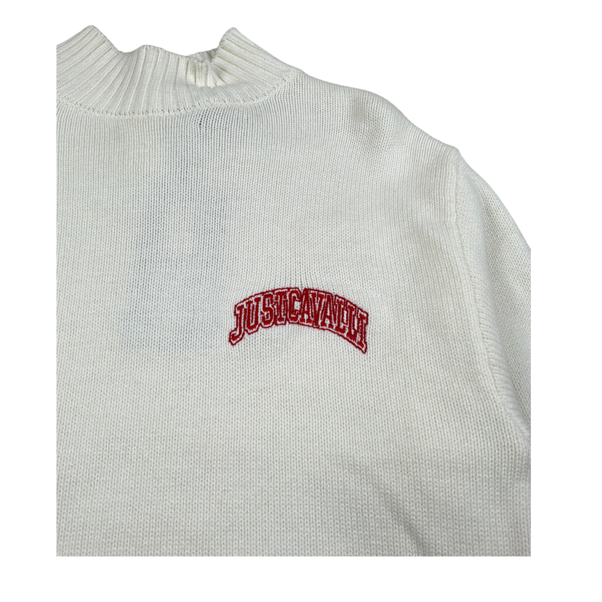 Just Cavalli Maglia Mezzo Collo tinta unita con Ricamo Logo Panna per Bambina JGA26166MA PANNA JUST CAVALLI 