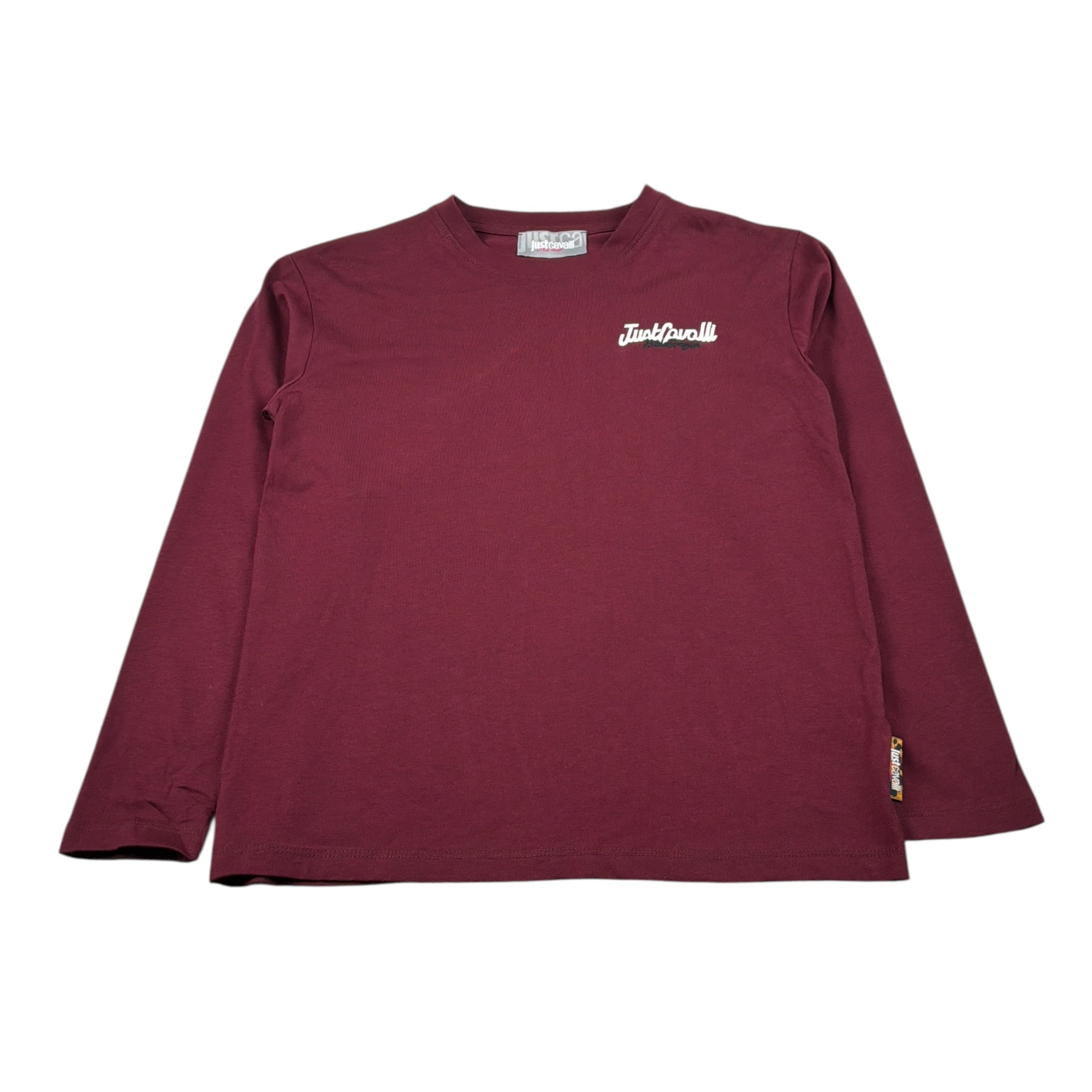 Just Cavalli Shirt Girocollo tinta unita con Stampa Bordeaux per Bambino JGA26170TS BORDEAUX JUST CAVALLI 