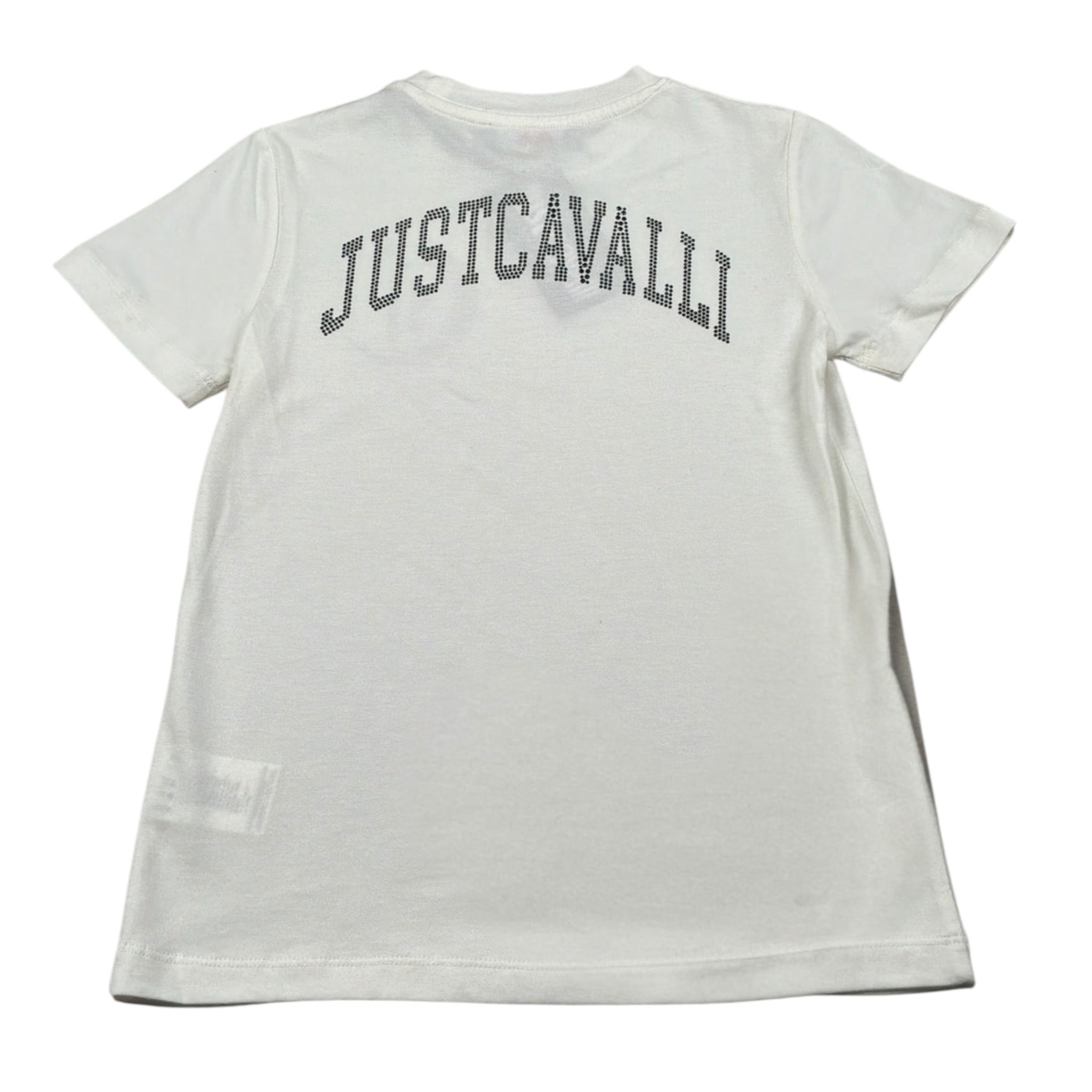 Just Cavalli T-Shirt Girocollo tinta unita con Brillantini Bianco per Bambina JGA26171TS BIANCO JUST CAVALLI 