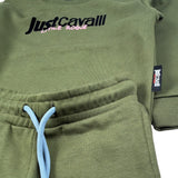 Just Cavalli Completo 2Pz Felpa-Pantalone tinta unita Verde per Neonata JIA26004CF VERDE JUST CAVALLI 