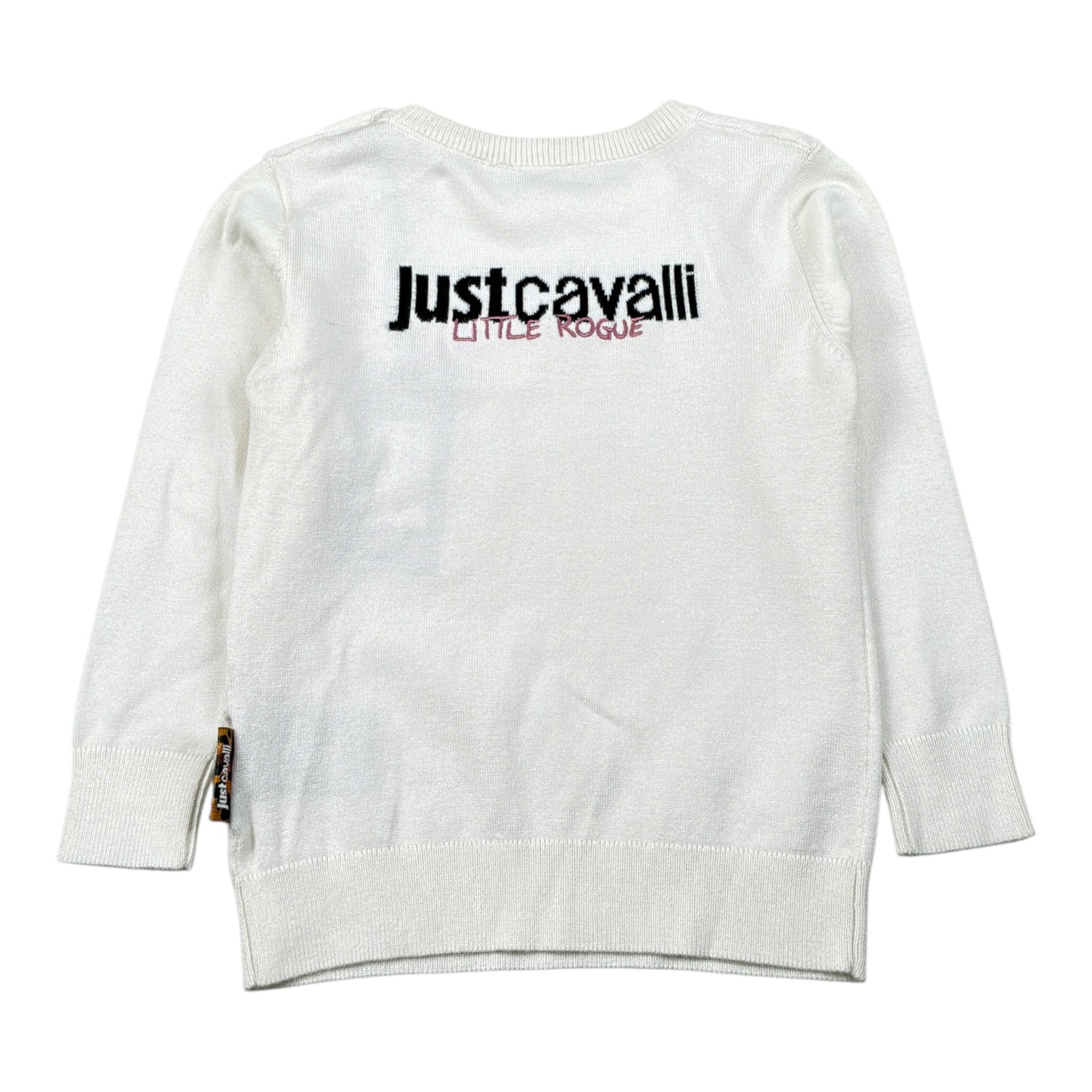 Just Cavalli Maglia tinta unita con Ricamo Bianco per Neonata JIA26015MA BIANCO JUST CAVALLI 