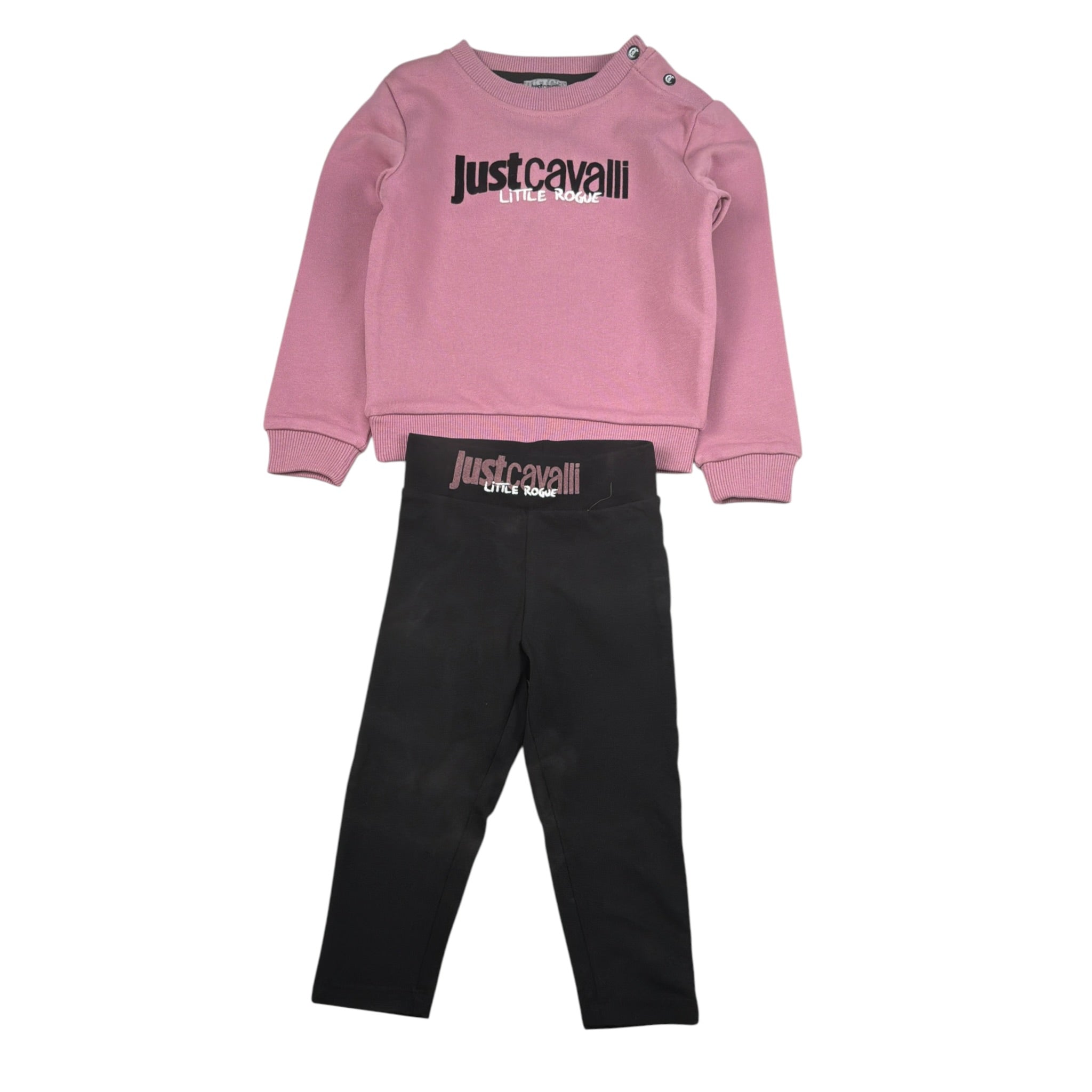 Just Cavalli Completo 2Pz Felpa-Leggins Bicolore Rosa per Neonata JIA26021CF ROSA JUST CAVALLI 