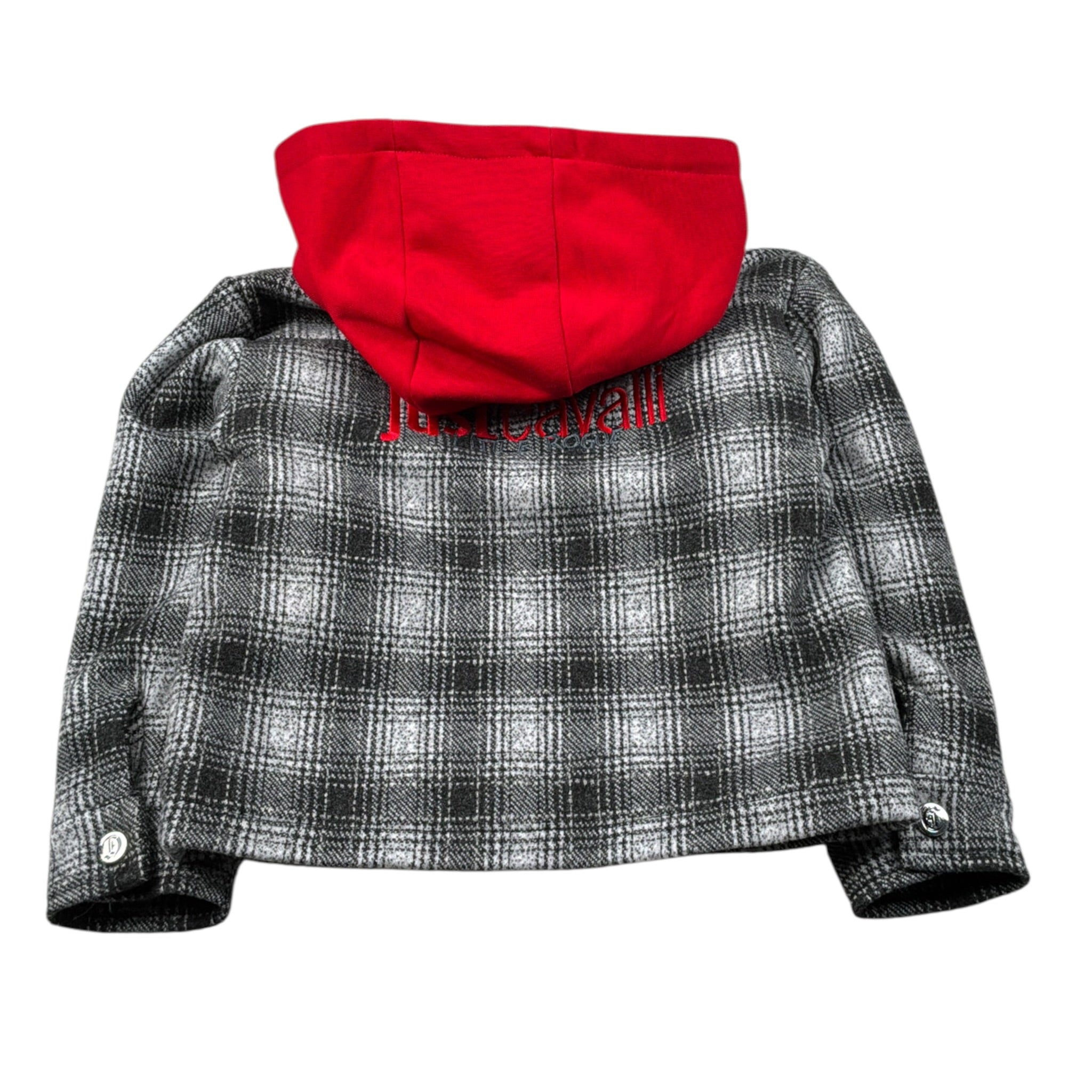 Just Cavalli Cappotto tinta unita con Cappuccio In Contrasto Grigio per Neonato JIA26041CA GRIGIO JUST CAVALLI 