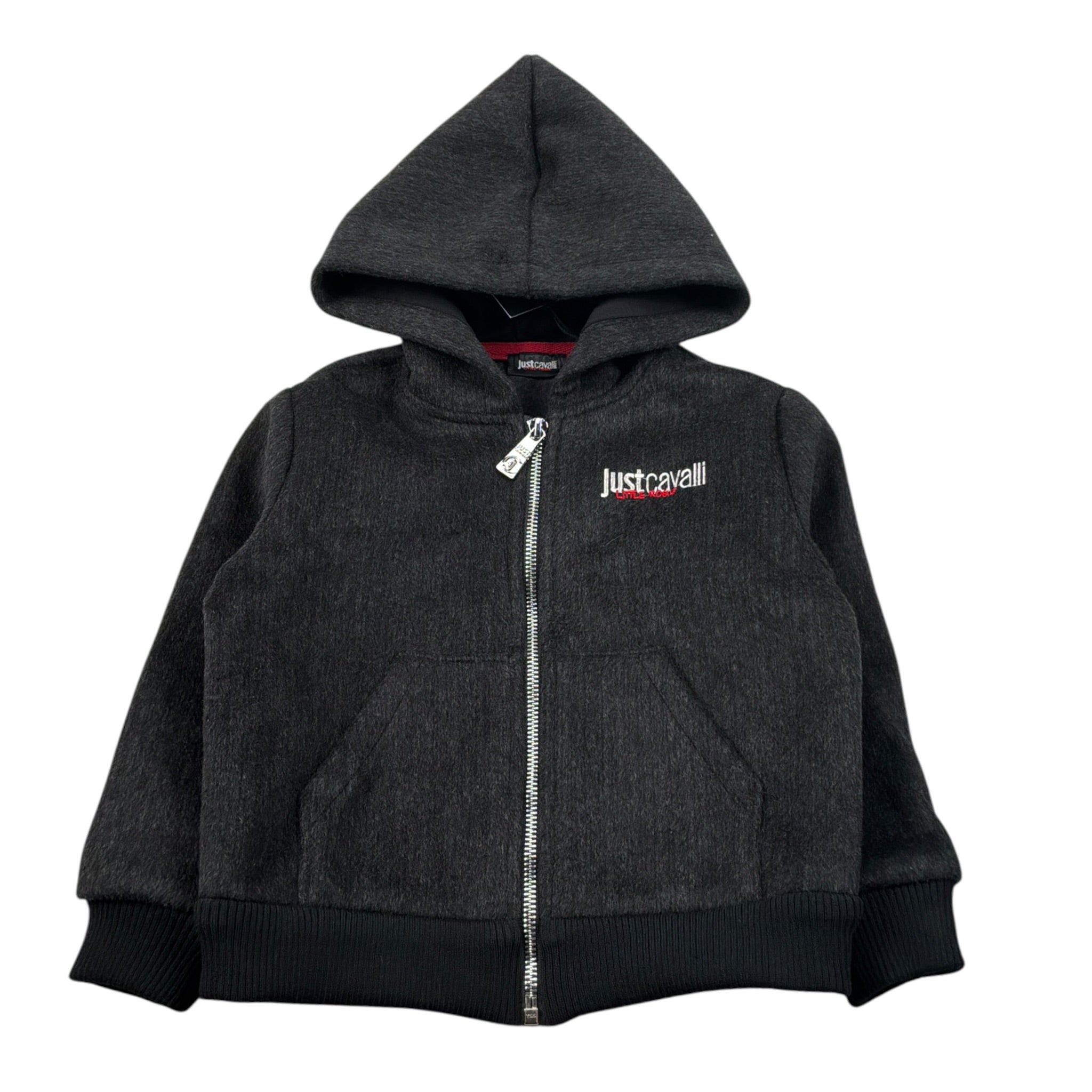 Just Cavalli Felpa con Zip E Cappuccio tinta unita Nero per Neonato JIA26050FE NERO JUST CAVALLI 