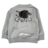 Just Cavalli Felpa tinta unita Girocollo con Stampa Grigio per Neonato JIA26055FE GRIGIO JUST CAVALLI 