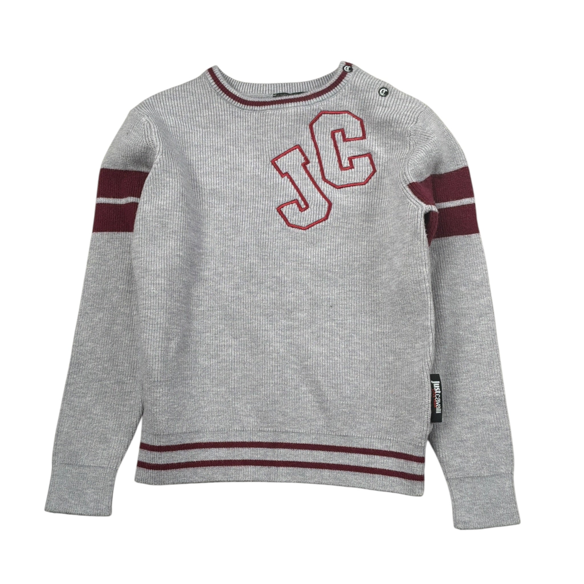 Just Cavalli Maglia tinta unita con Stampa Grigio per Neonato JIA26057MA GRIGIO JUST CAVALLI 