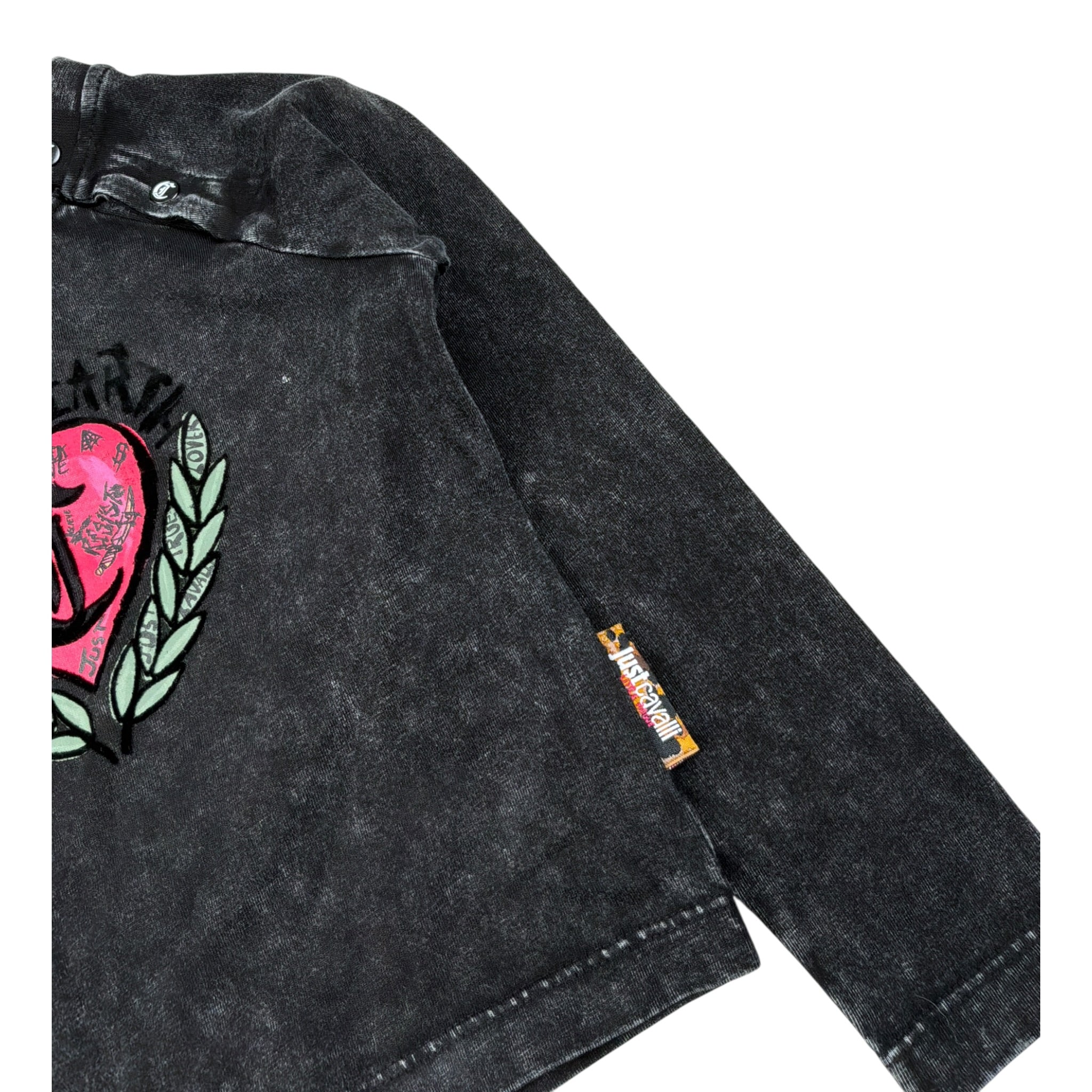 Just Cavalli Shirt tinta unita con Stampa Nero per Neonato JIA26084TS NERO JUST CAVALLI 