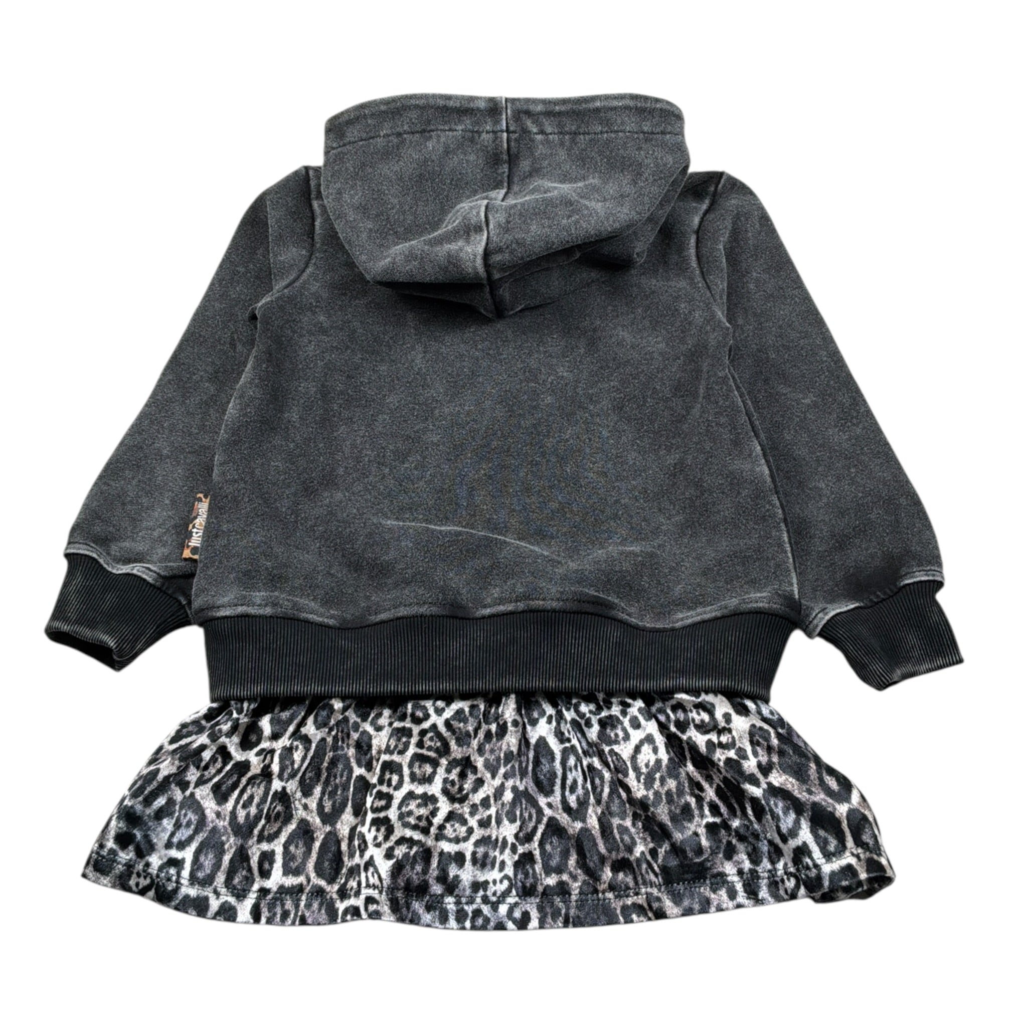 Just Cavalli Abito Felpa Manica Lunga tinta unita con Cappuccio Nero per Neonata JIA26088VE NERO JUST CAVALLI 