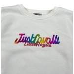 Just Cavalli Felpa Chiusa Girocollo Tint Unita con Logo Panna per Neonata JIA26120FE PANNA JUST CAVALLI 