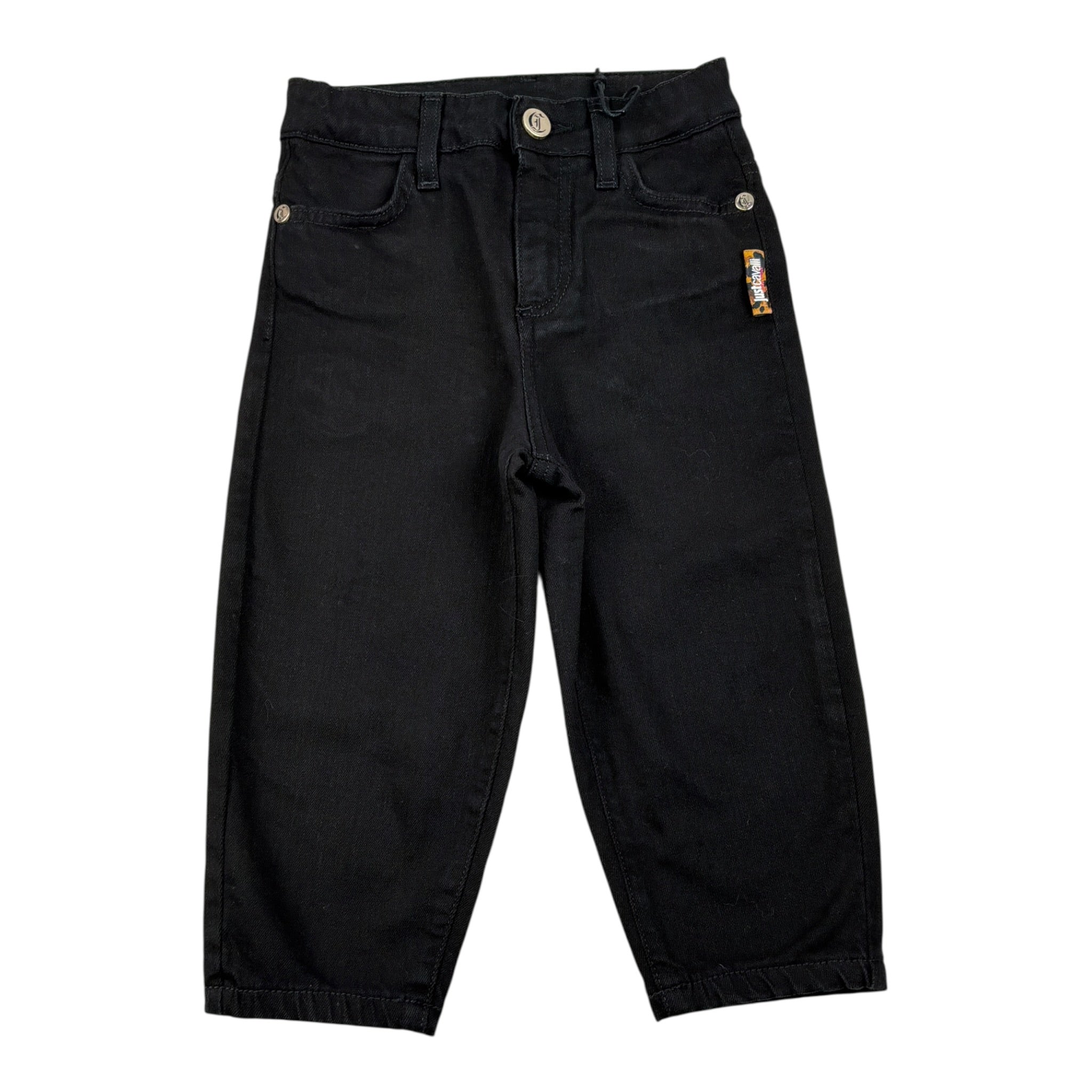 Just Cavalli Pantalone tinta unita con Girovita Regolabile Nero per Neonata JIA26122JE NERO JUST CAVALLI 