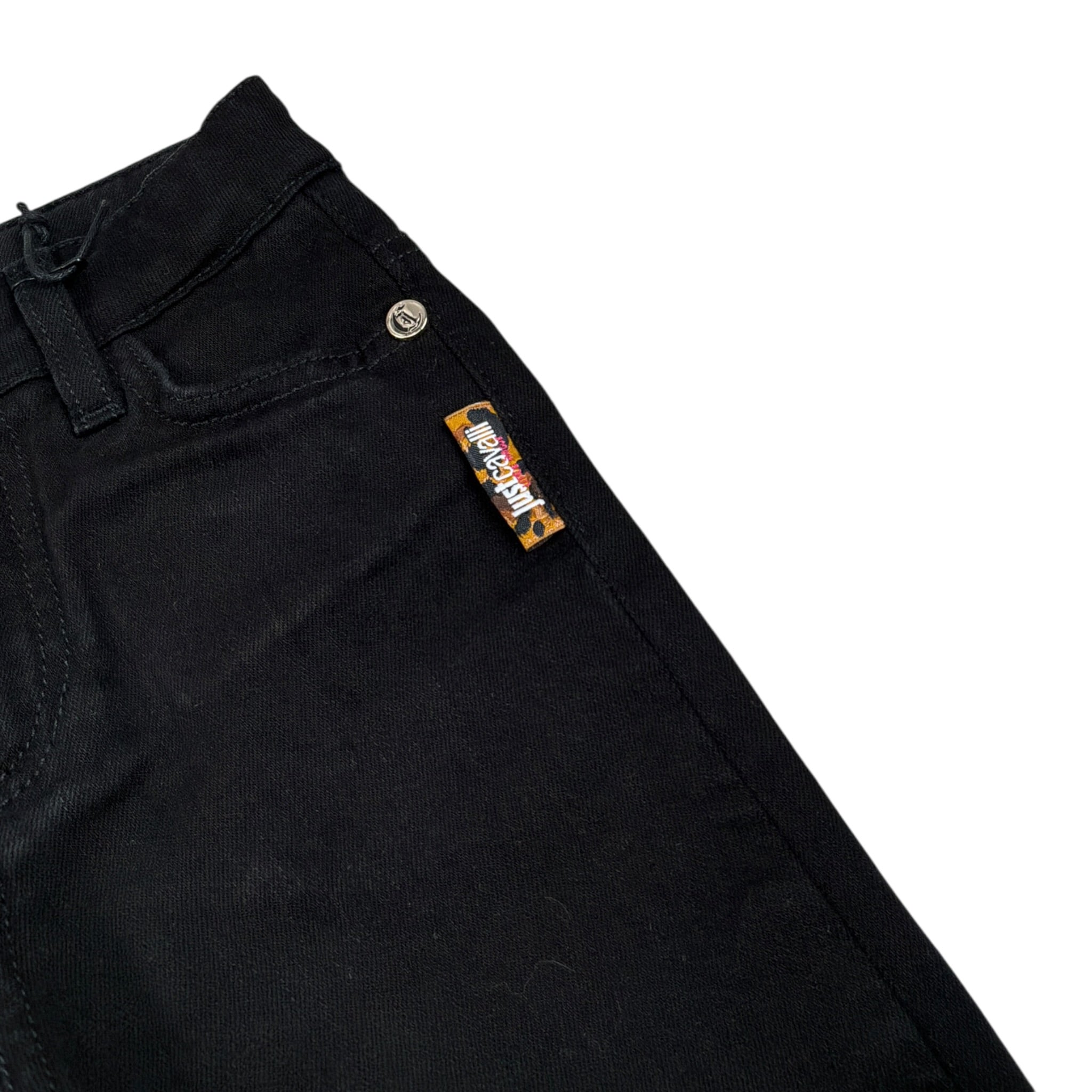 Just Cavalli Pantalone tinta unita con Girovita Regolabile Nero per Neonata JIA26122JE NERO JUST CAVALLI 