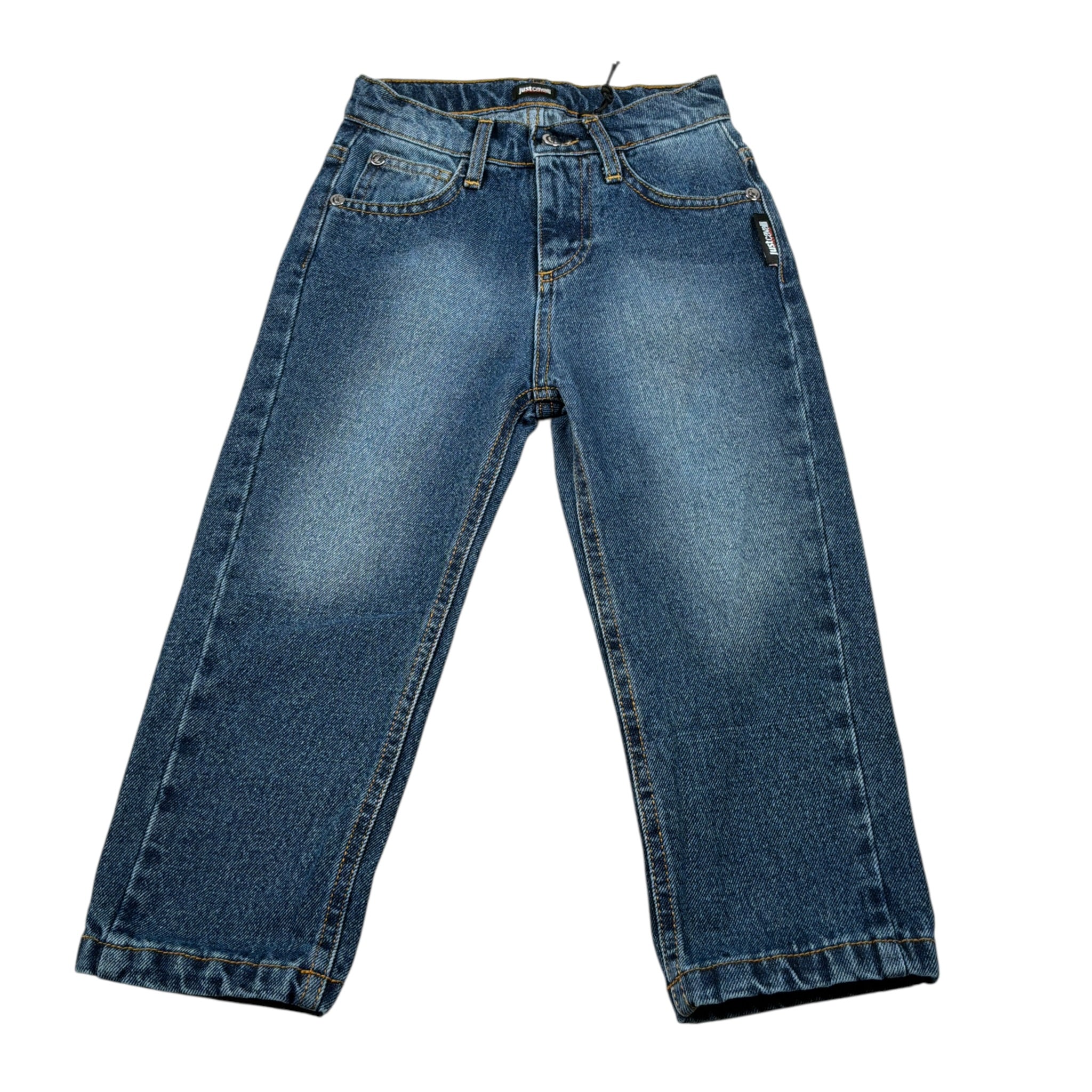 Just Cavalli Jeans tinta unita con Girovita Regolabile Blu per Bambino JOA26007JE BLU JUST CAVALLI 