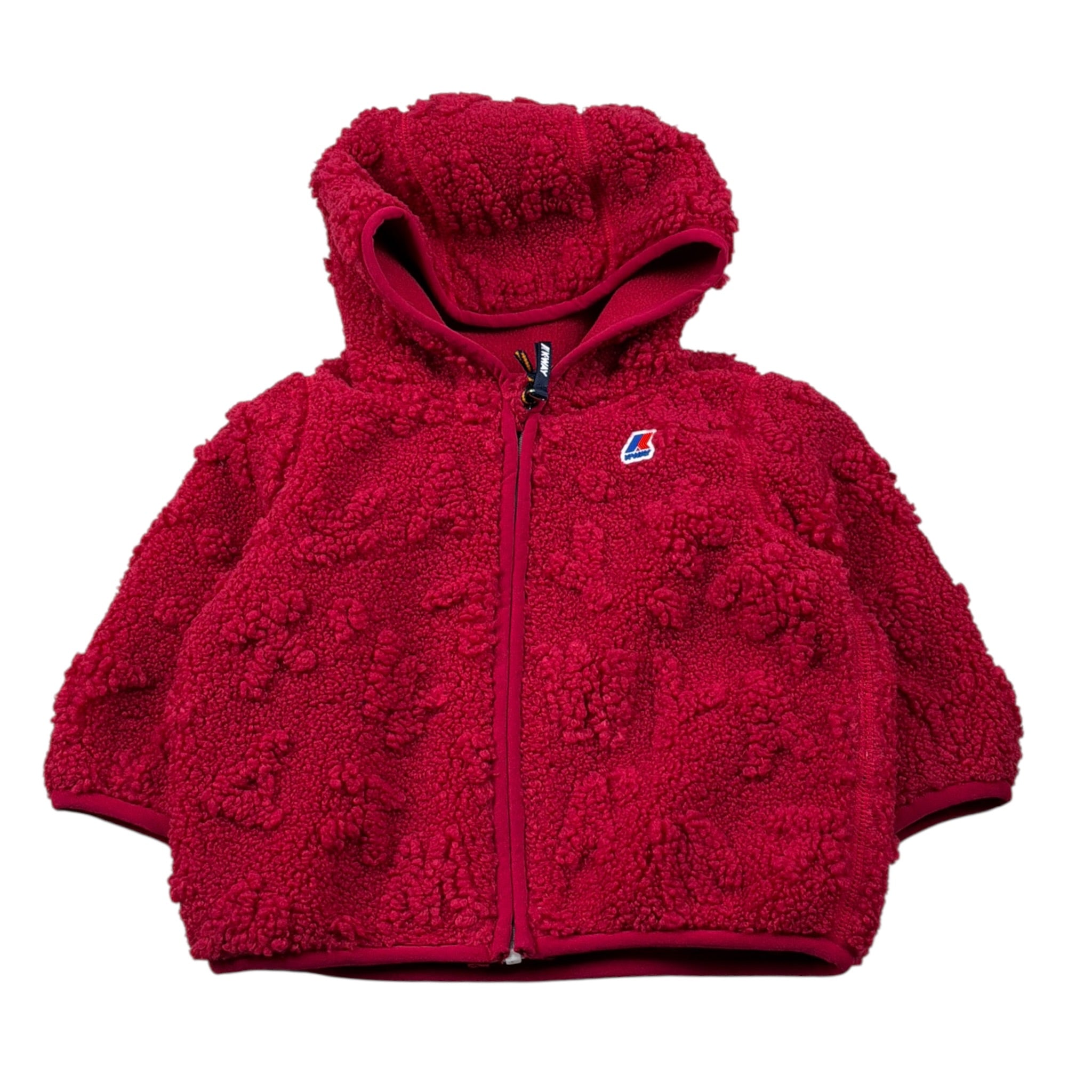 K-Way Felpa con Zip E Cappuccio tinta unita Fuxia per Neonata K21524W FUXIA K-WAY 