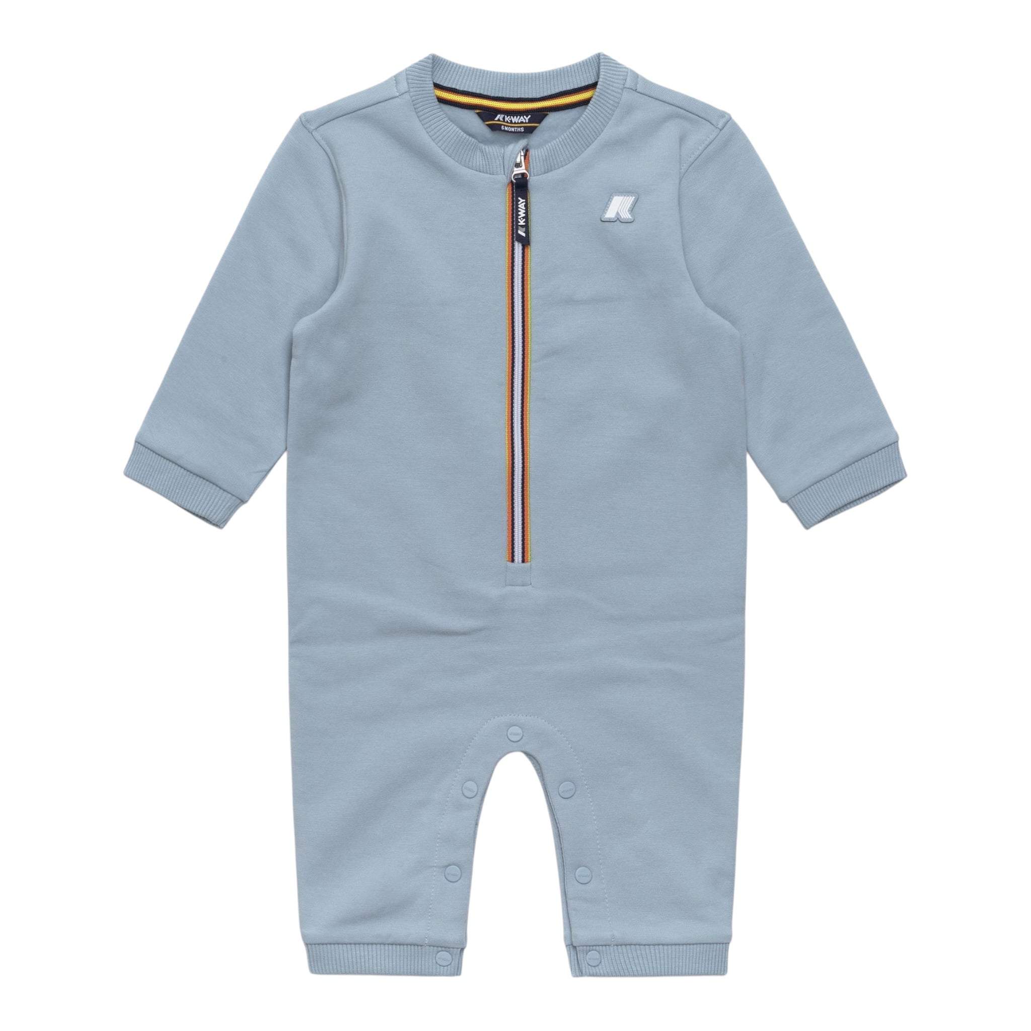 K-Way Tutina Manica Lunga tinta unita con Cappello Azzurro per Neonato K3161WO AZZURRO K-WAY 