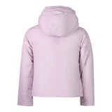 K-Way Giubbino tinta unita Foderato con Zip E Cappuccio Lilla per Bambina K4137WW LILLA K-WAY 