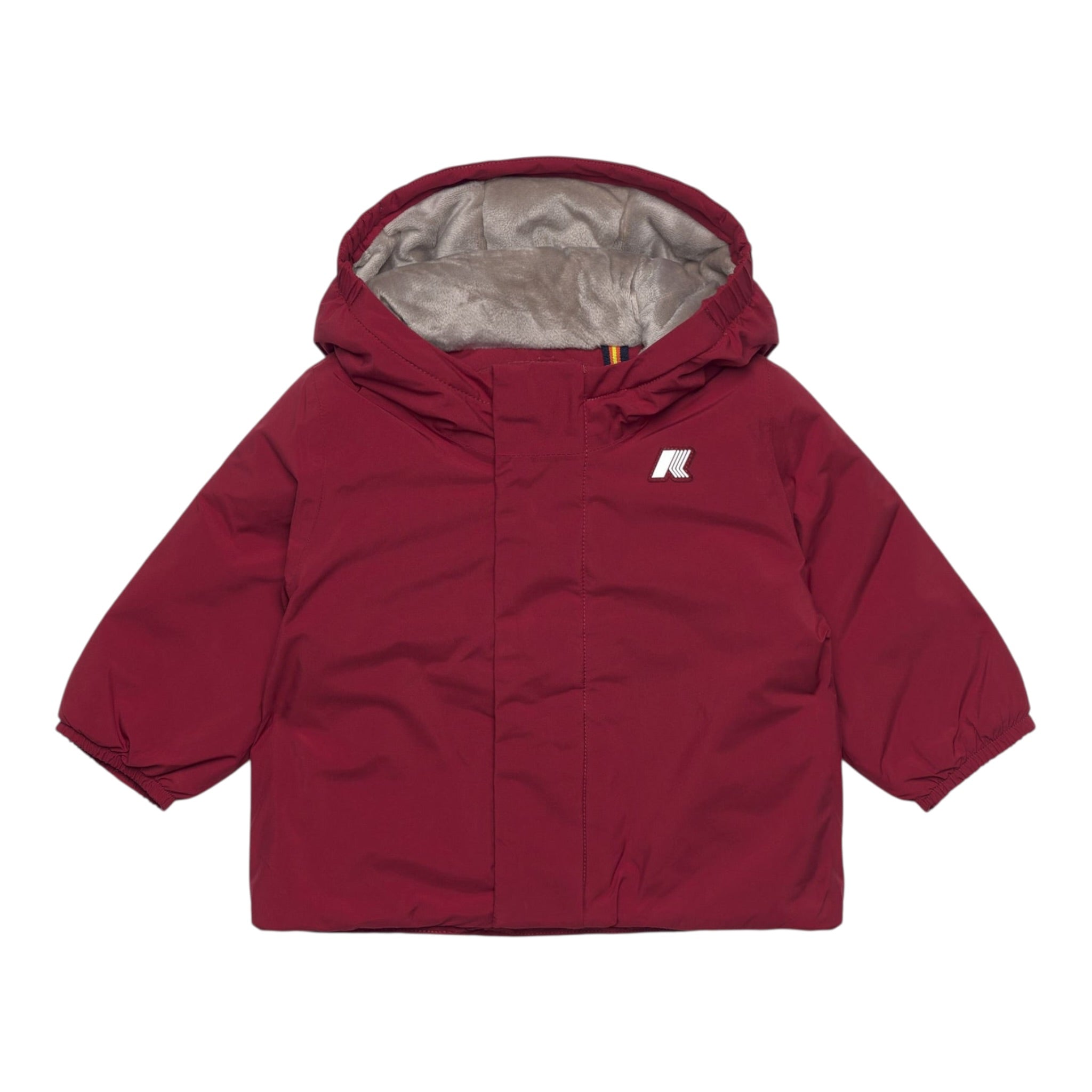 K-Way Giubbino tinta unita Foderato con Zip E Cappuccio Rosso per Neonata K4137WWN ROSSO K-WAY 