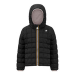 K-Way Giubbino Reversibile Lungo con Zip E Cappuccio Rosa/Nero per Bambina K5123QW ROSA/NERO K-WAY 