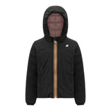 K-Way Giubbino Reversibile Lungo con Zip E Cappuccio Nero/Rosa per Bambina K5123QWX NERO/ROSA K-WAY 