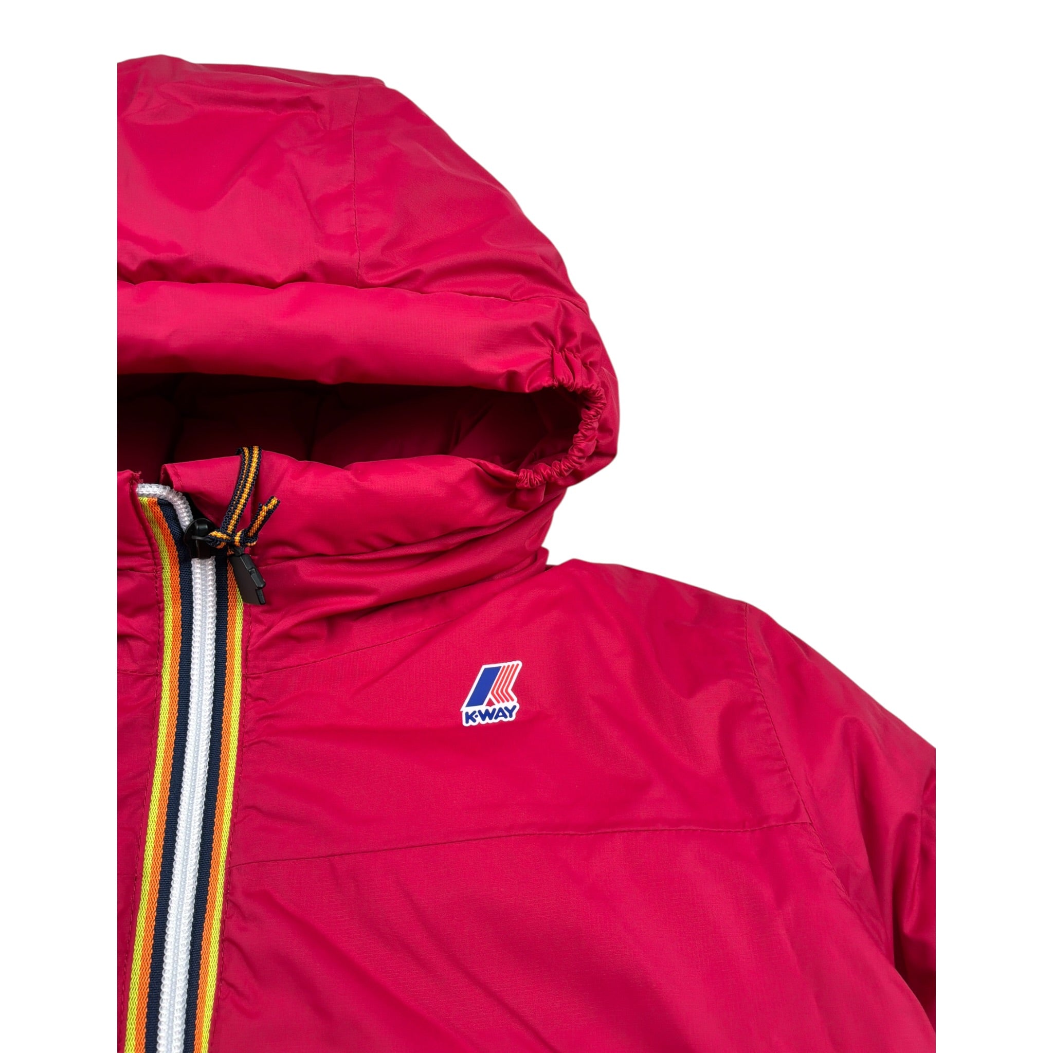 K-Way Giubbino tinta unita con Cappuccio Fuxia per Bambina K51322W FUXIA K-WAY 