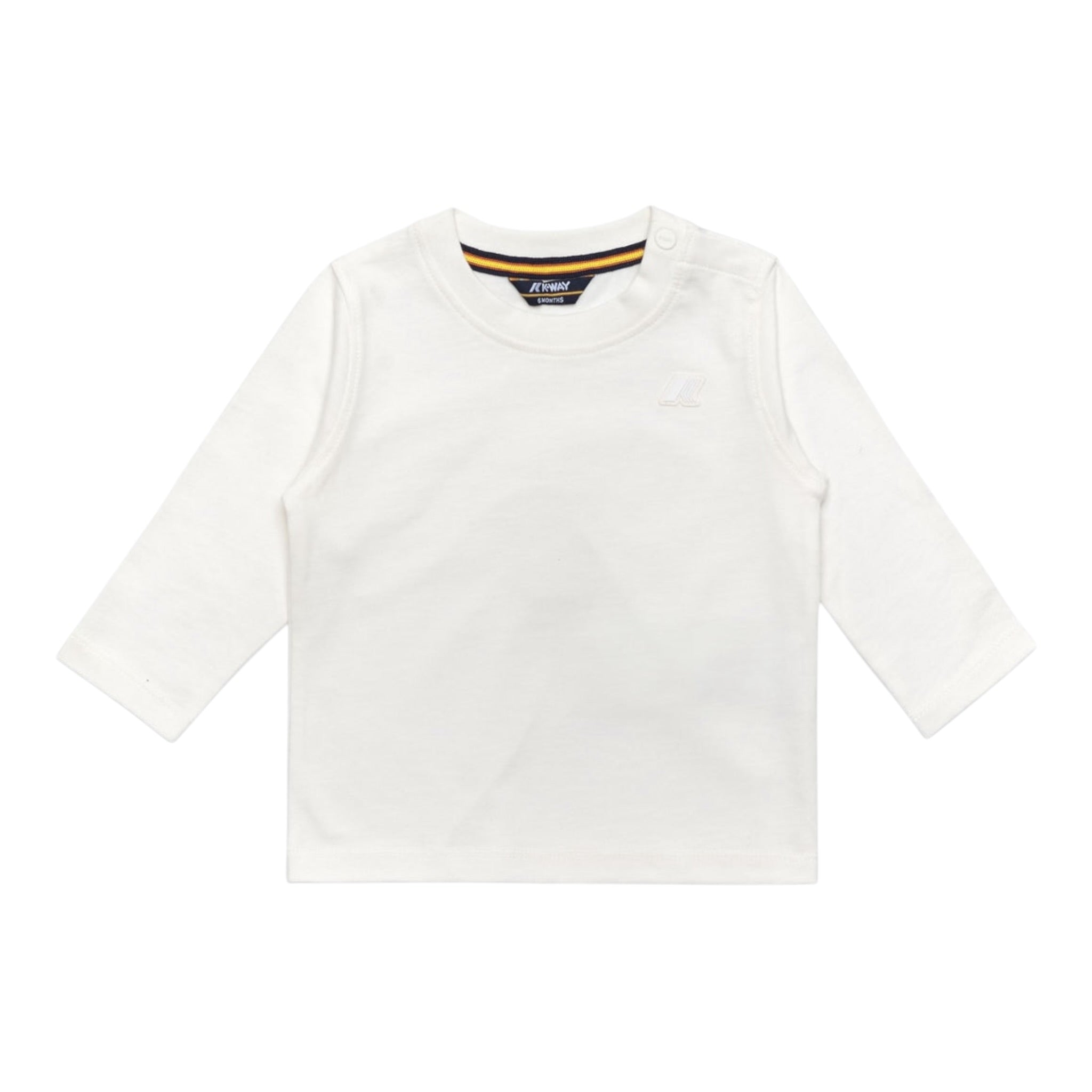 K-Way Shirt Girocollo tinta unita con Stampa Bianco per Neonata K6123WWX BIANCO K-WAY 