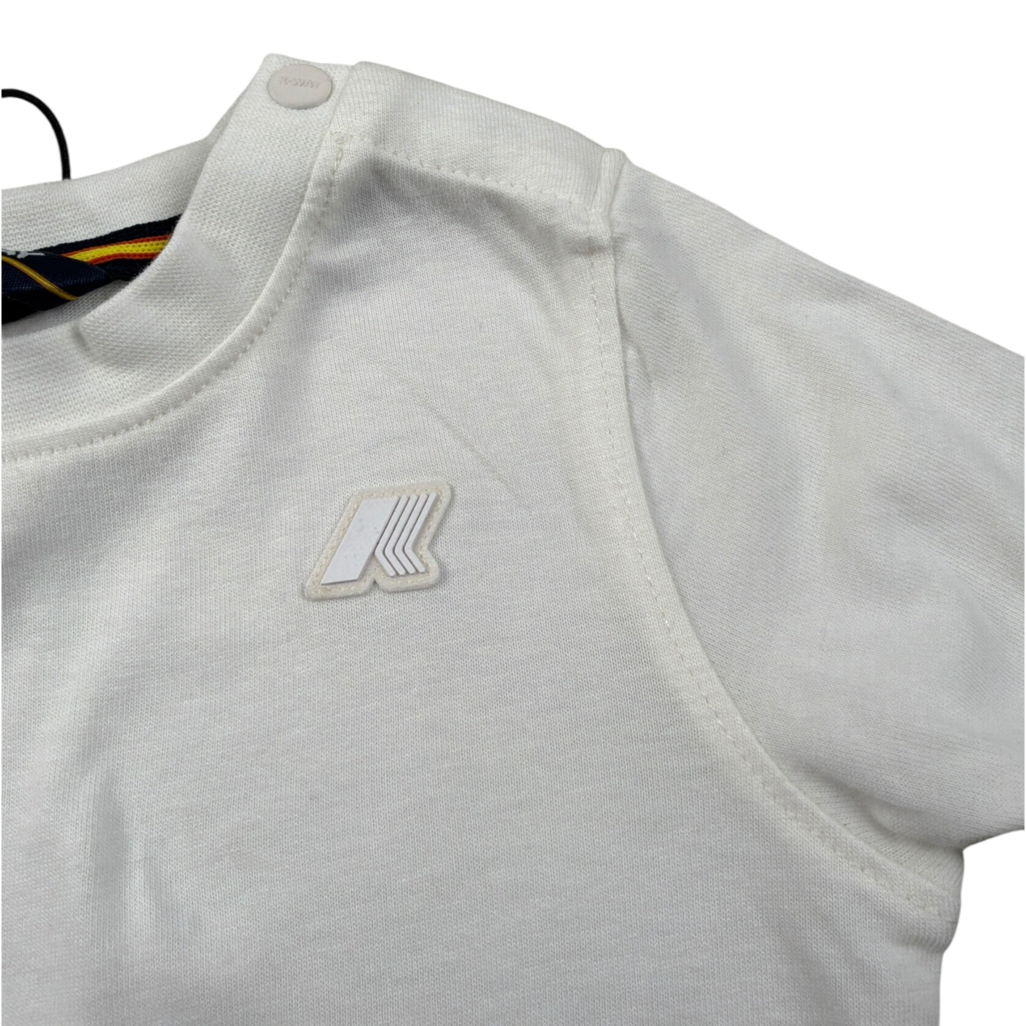 K-Way Shirt Girocollo tinta unita con Stampa Bianco per Neonata K6123WWX BIANCO K-WAY 