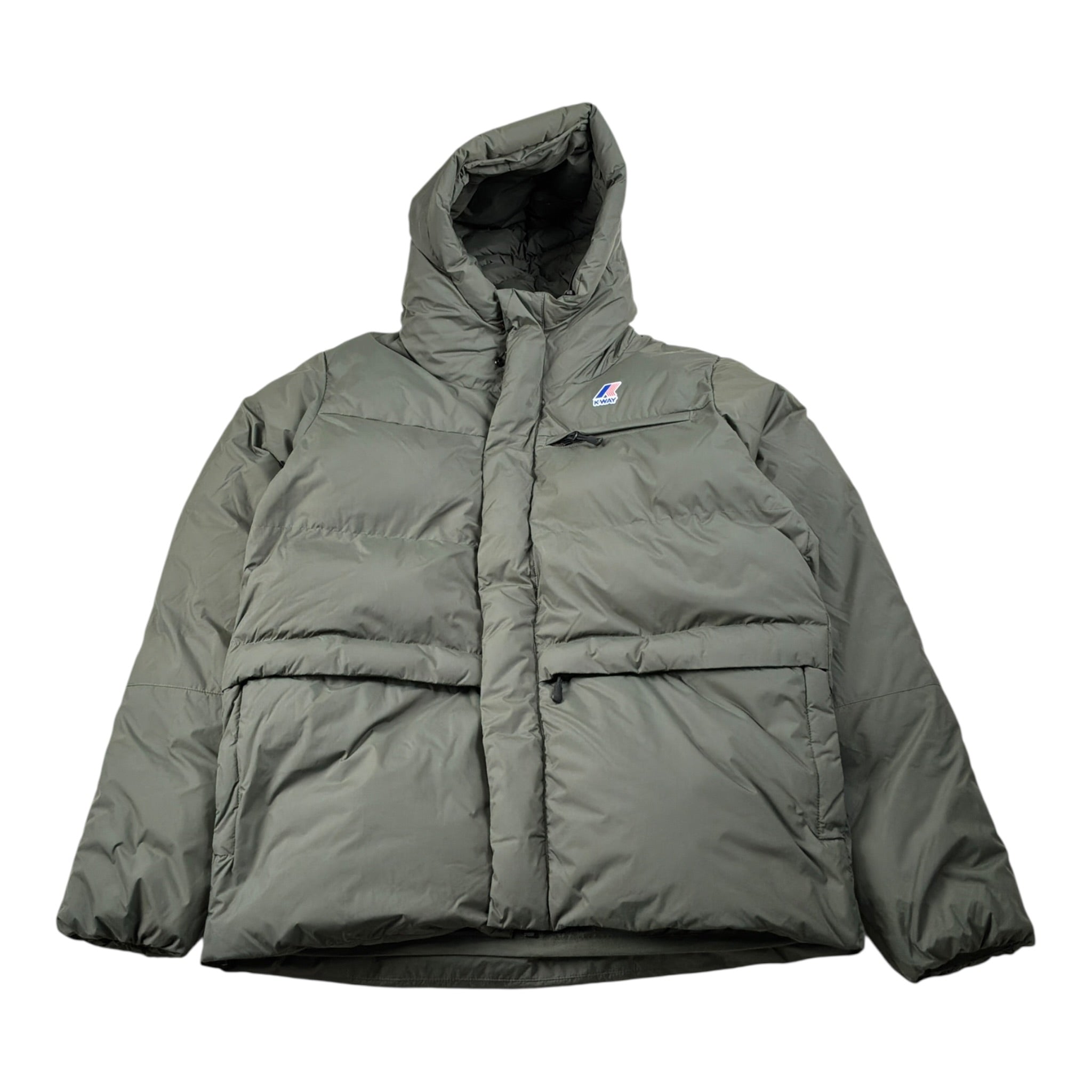 K-Way Giubbino tinta unita con Cappuccio Verde per Bambino K6141CWXX VERDE K-WAY 