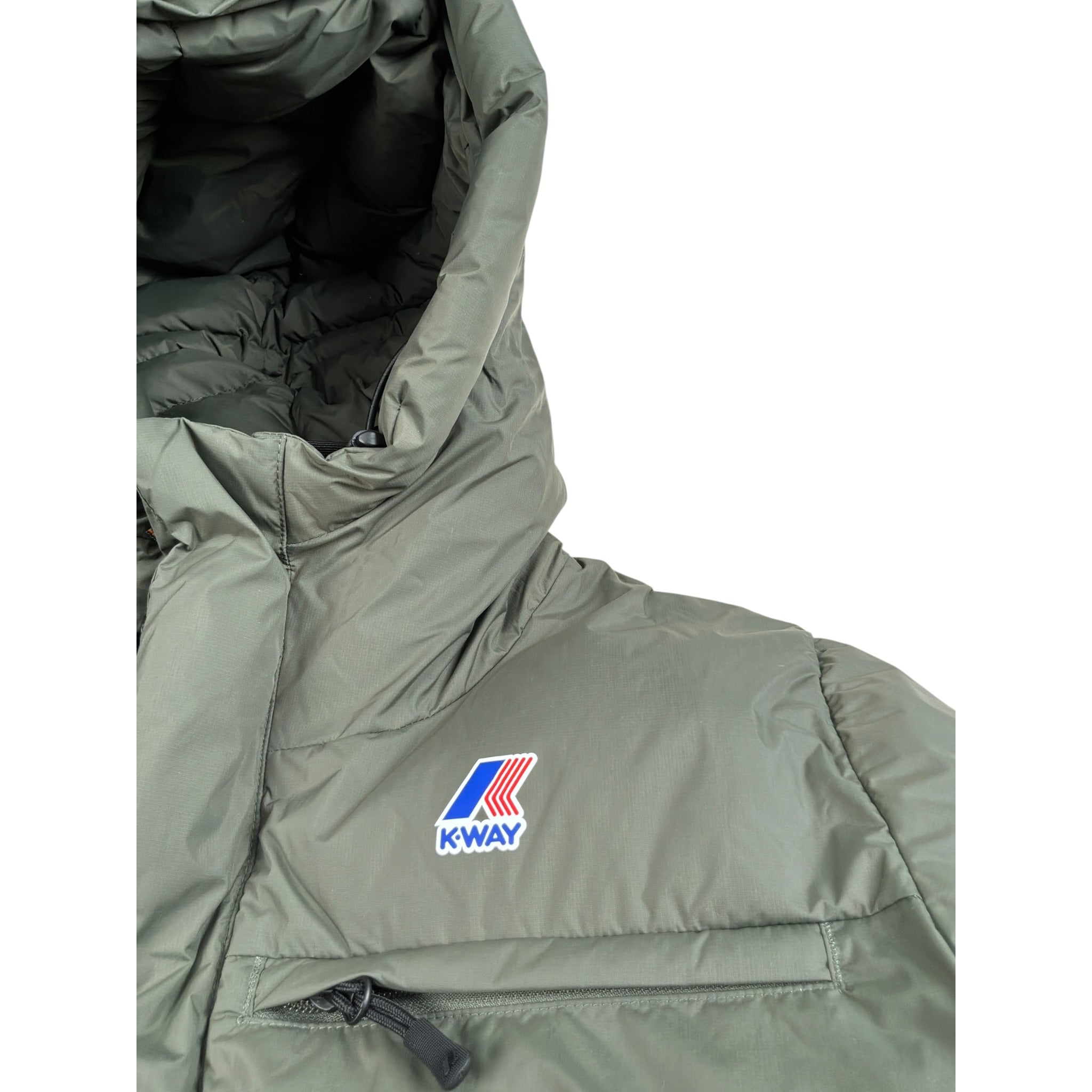 K-Way Giubbino tinta unita con Cappuccio Verde per Bambino K6141CWXX VERDE K-WAY 