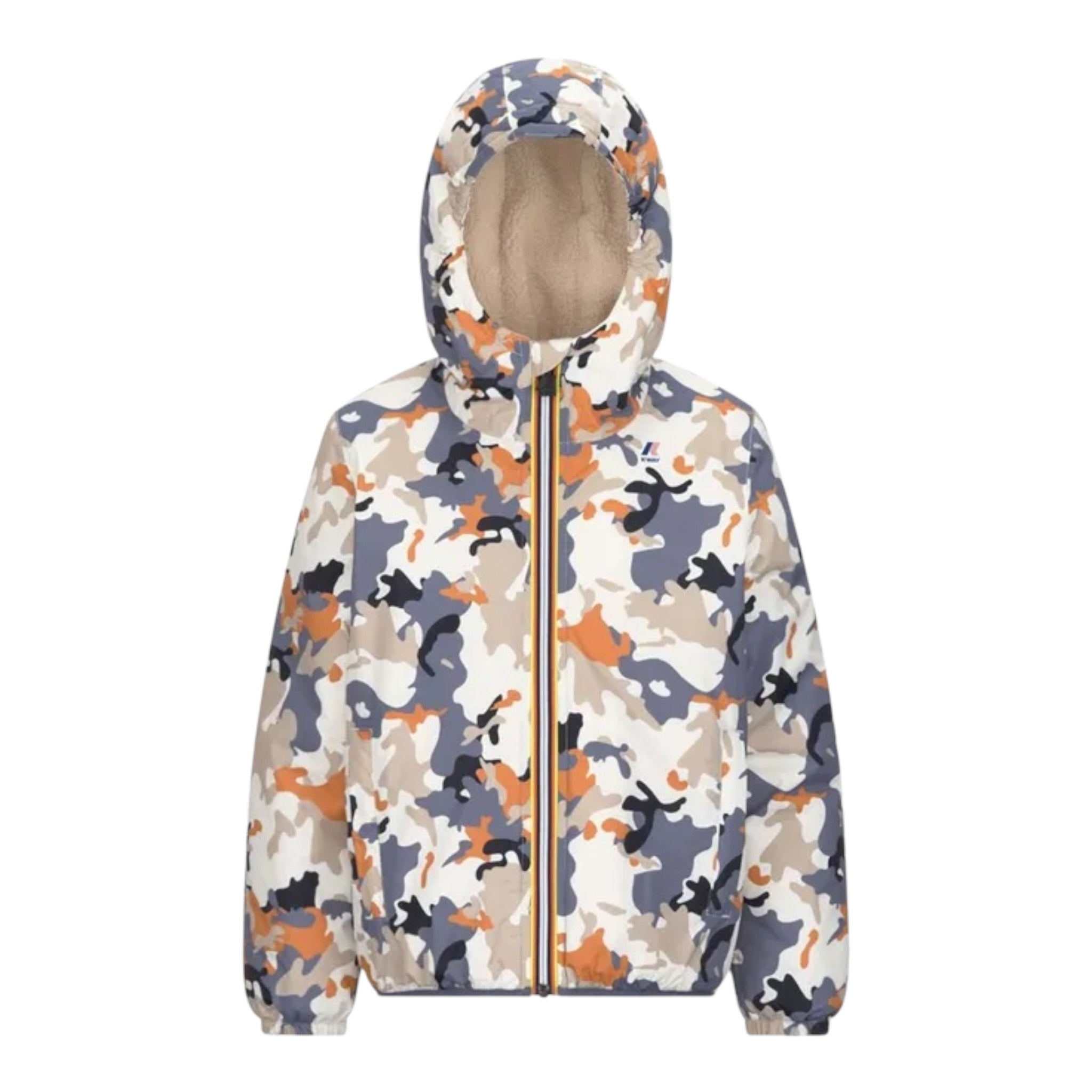 K-Way Giubbino Fantasia Militare con Cappuccio Multicolor per Neonato K7122NWN MULTICOLOR K-WAY 