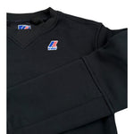 K-Way Felpa tinta unita Girocollo con Logo Nero per Bambina K7141TW NERO K-WAY 
