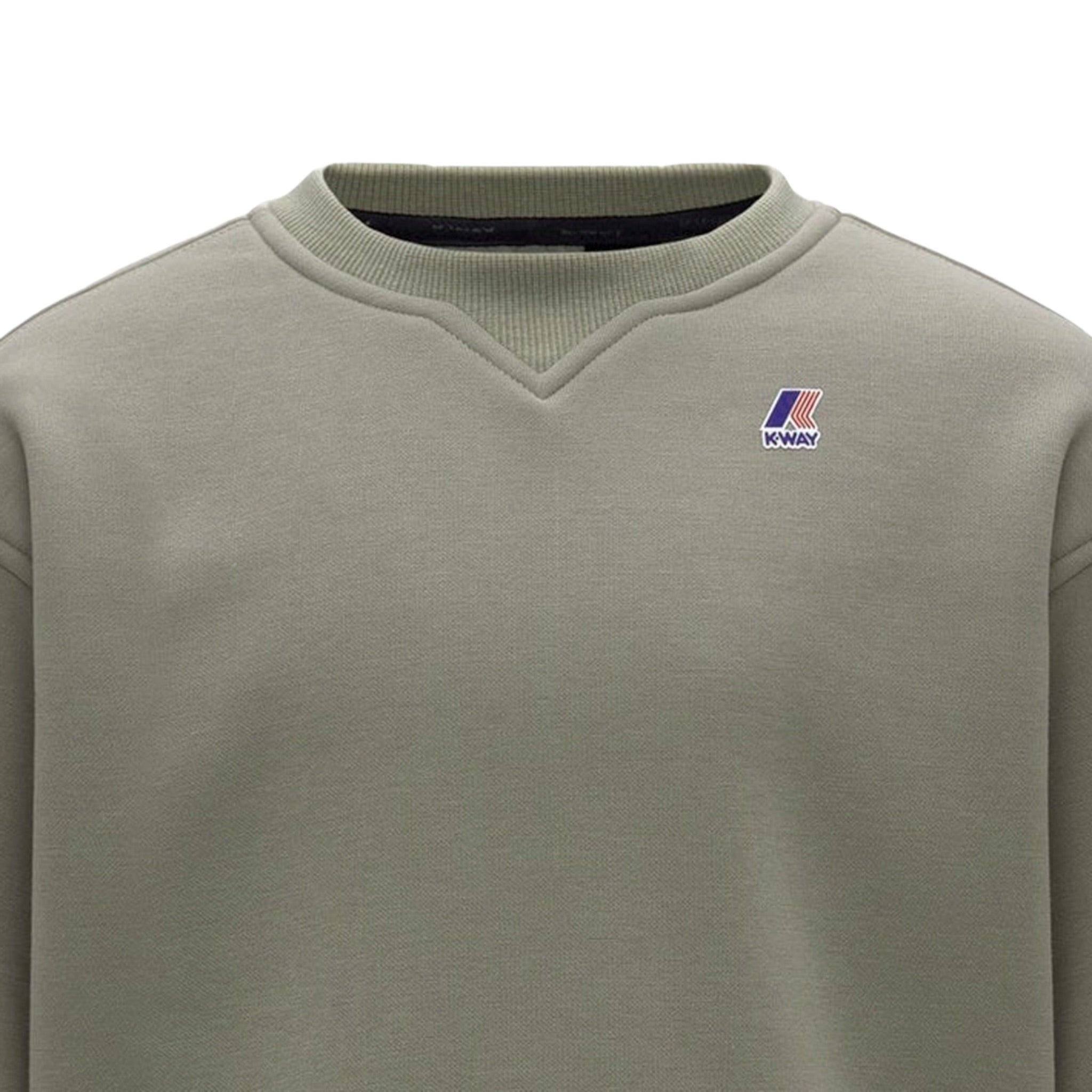 K-Way Felpa tinta unita Girocollo con Logo Beige per Bambino K7141TWXX BEIGE K-WAY 