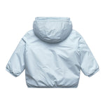 K-Way Giubbino tinta unita con Zip E Cappuccio Azzurro per Neonato K7142RWXXXXX AZZURRO K-WAY 