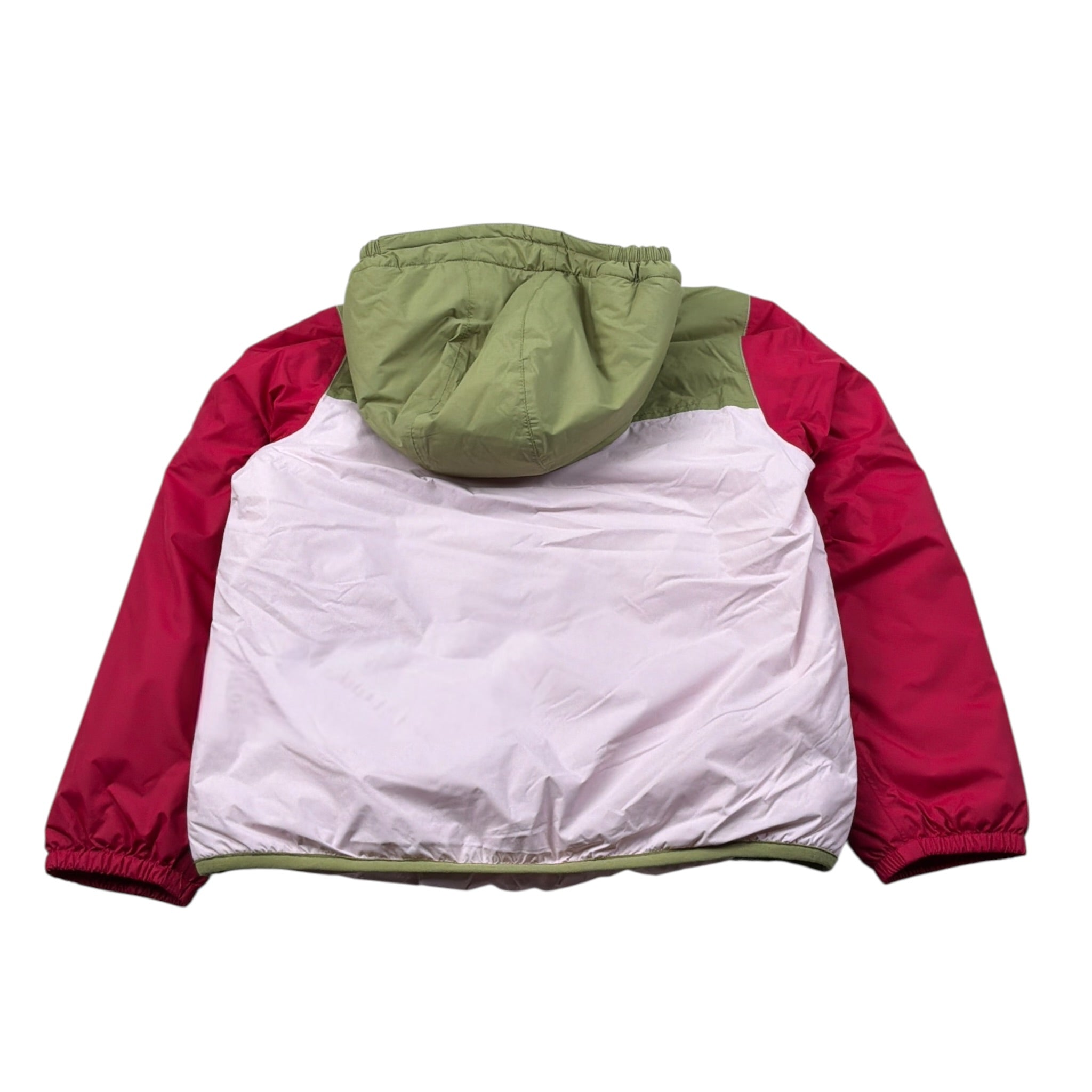 K-Way Giubbino Tricolore con Cappuccio Multicolor per Bambina K7142TW MULTICOLOR K-WAY 