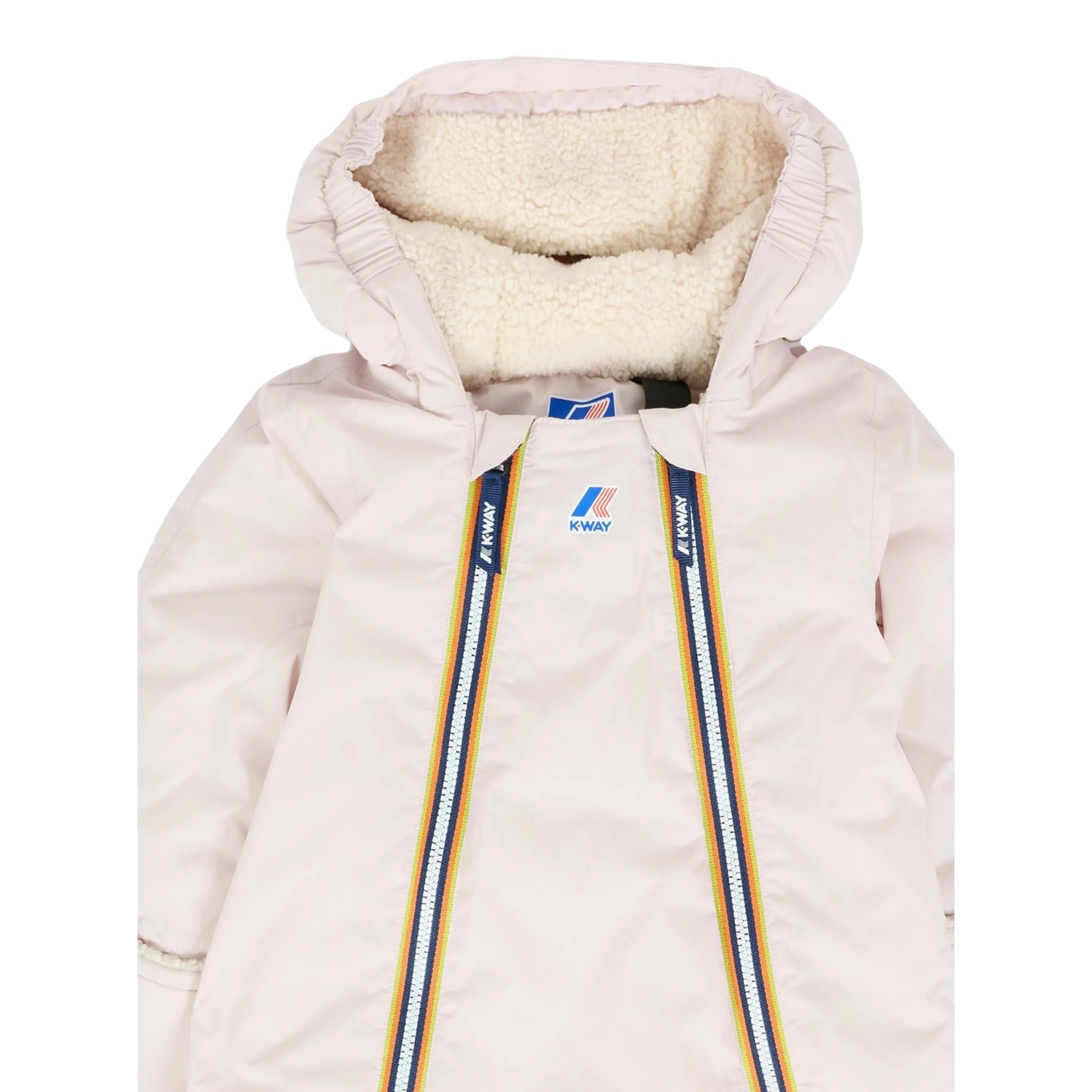 K-Way Eskimo tinta unita con Cappuccio Rosso per Neonata K8134PW ROSA K-WAY 