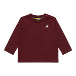 K-Way Shirt Girocollo tinta unita con Logo Bordeaux per Neonato K8138CWNXX BORDEAUX K-WAY 