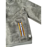 K-Way Felpa Chiusa con Cappuccio tinta unita In Velluto Verde per Bambina K8141FW VERDE K-WAY 