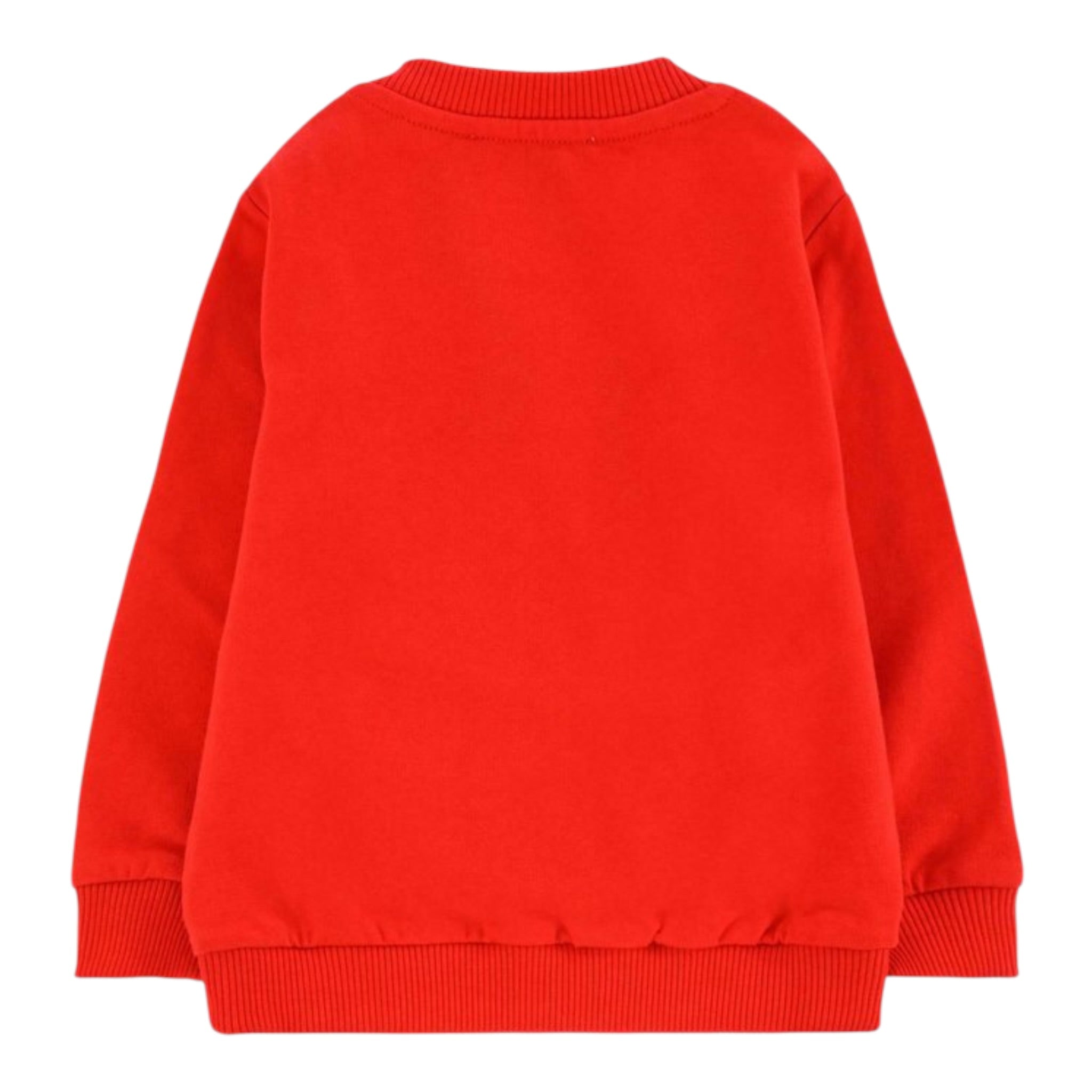 Moschino Felpa Chiusa Girocollo tinta unita con Stampa Rosso per Neonato MNF060XXXX ROSSO MOSCHINO 