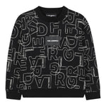 Karl Lagerfeld Felpa Chiusa Girocollo tinta unita con Stampe Nero per Bambina Z30642 NERO KARL LAGERFELD 