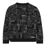 Karl Lagerfeld Felpa Chiusa Girocollo tinta unita con Stampe Nero per Neonata Z30642N NERO KARL LAGERFELD 