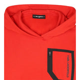 Karl Lagerfeld Felpa tinta unita con Logo E Cappuccio Rosso per Bambino Z30643 ROSSO KARL LAGERFELD 