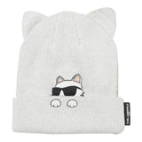 Karl Lagerfeld Cappello tinta unita con Orecchie Grigio per Neonata Z31003 GRIGIO KARL LAGERFELD 