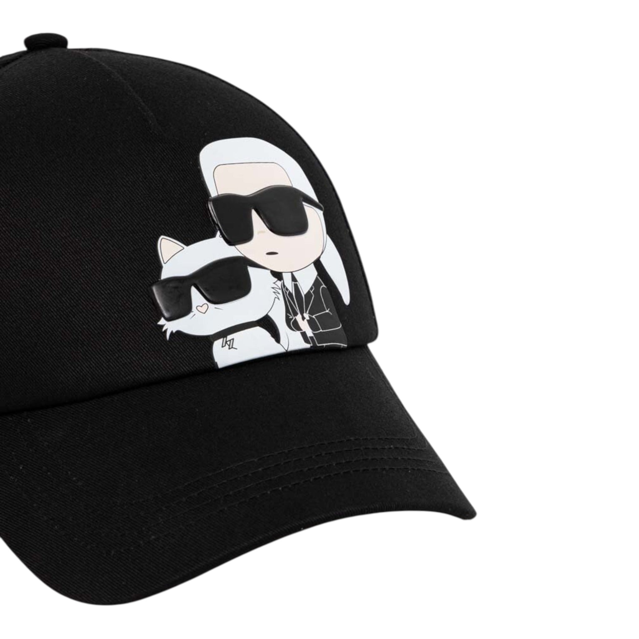Karl Lagerfeld Berretto tinta unita con Logo Nero per Bambina Z31009 NERO KARL LAGERFELD 
