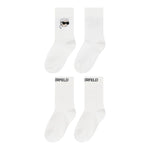Karl Lagerfeld Calzini tinta unita con Logo Bianco per Bambino Z31016 BIANCO KARL LAGERFELD 