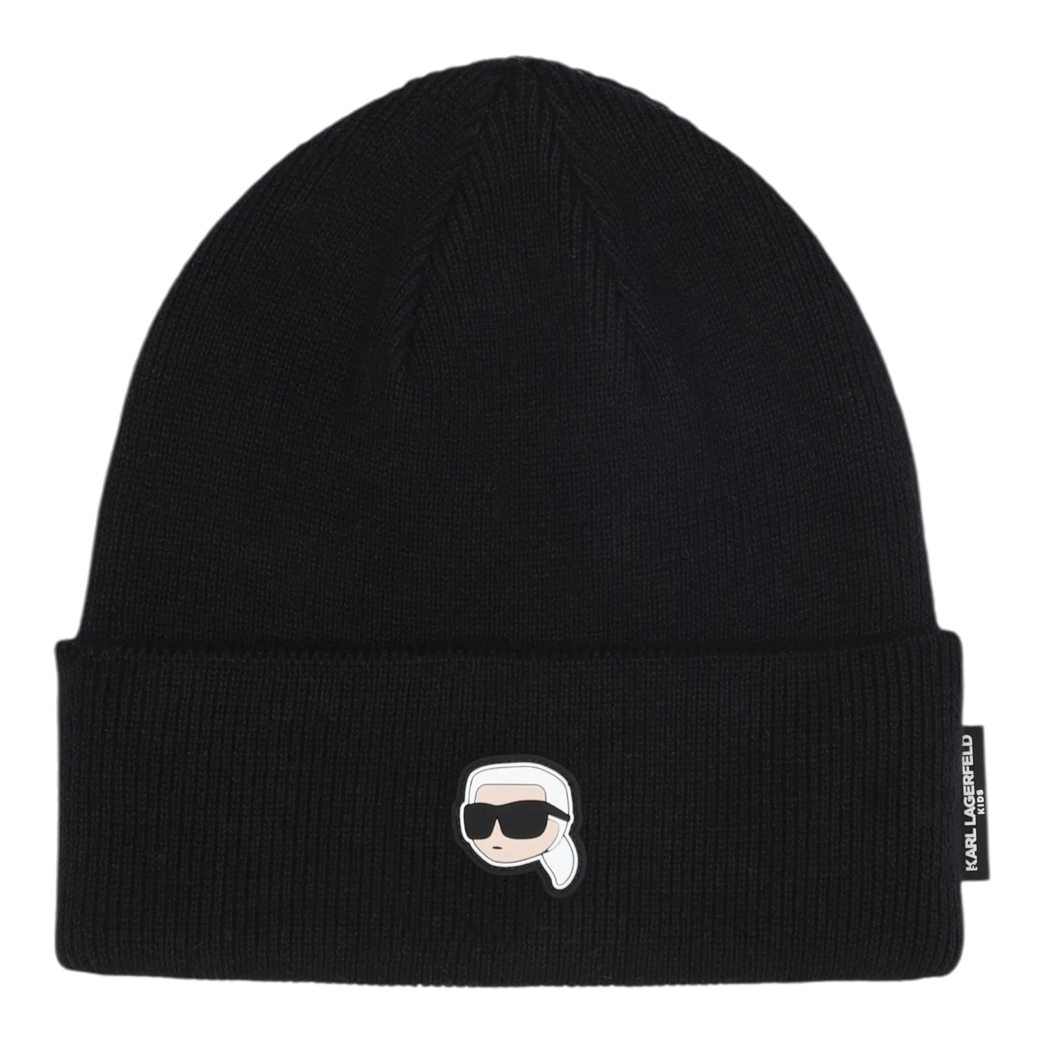 Karl Lagerfeld Cappello tinta unita con Logo Nero per Bambina Z31028 NERO KARL LAGERFELD 