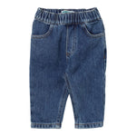 Kenzo Jeans tinta unita con Elastico In Vita Blu per Neonato K60506 BLU KENZO 